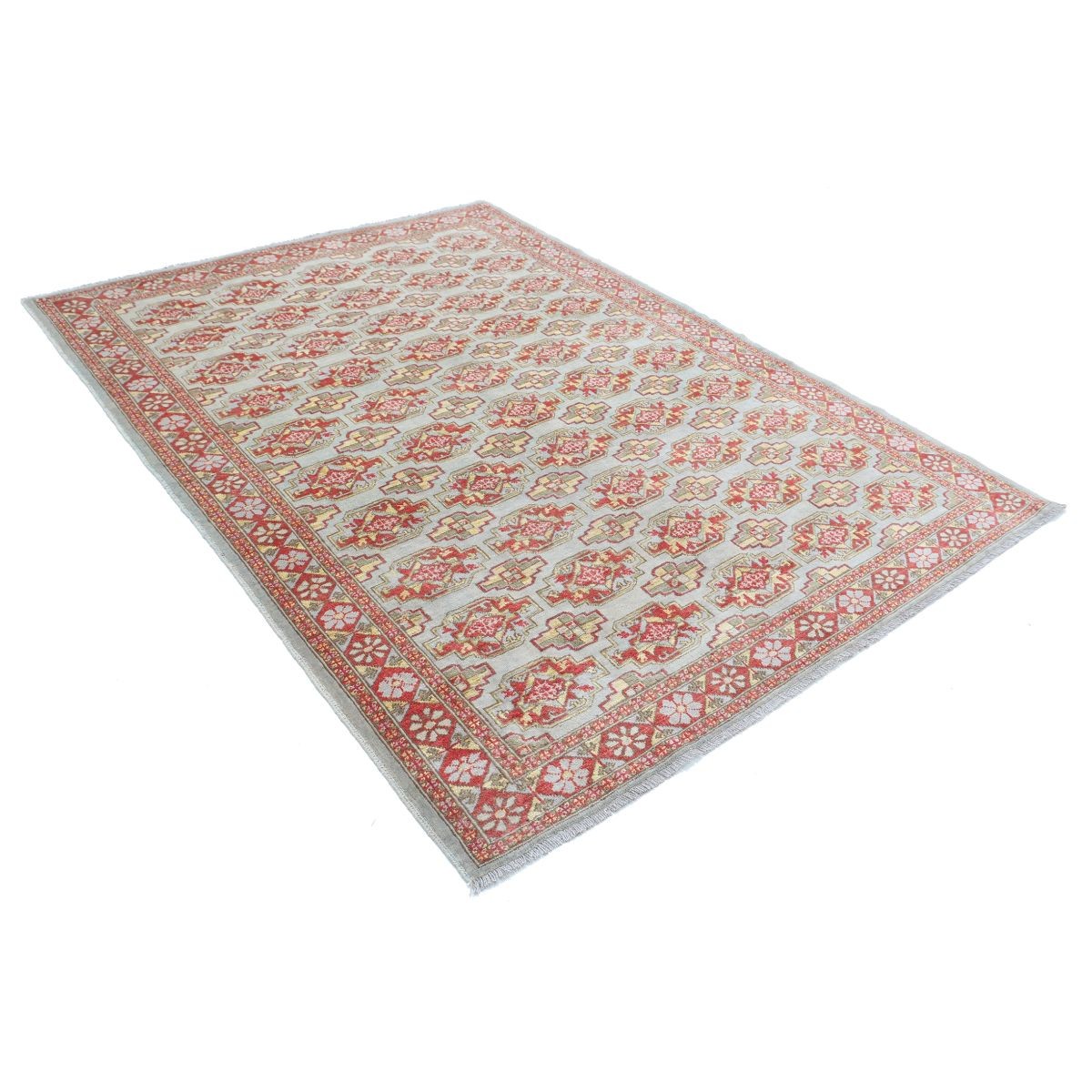 Revival 6x8 Handmade Double Knotted Washable Wool Rug - Colorful