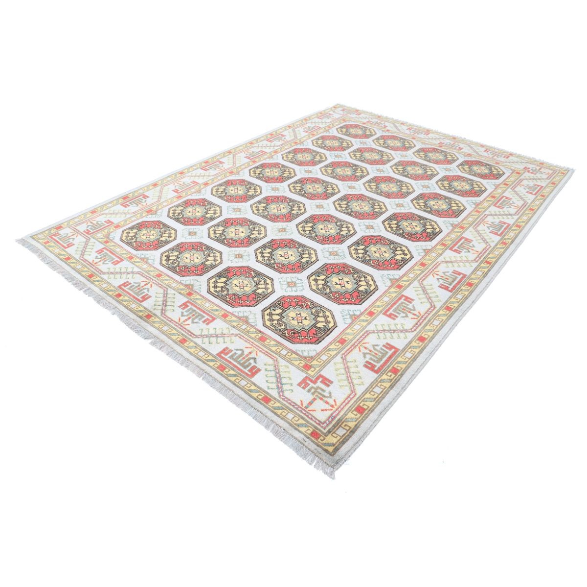 Revival 7x10 Handmade Double Knotted Washable Wool Rug - Colorful