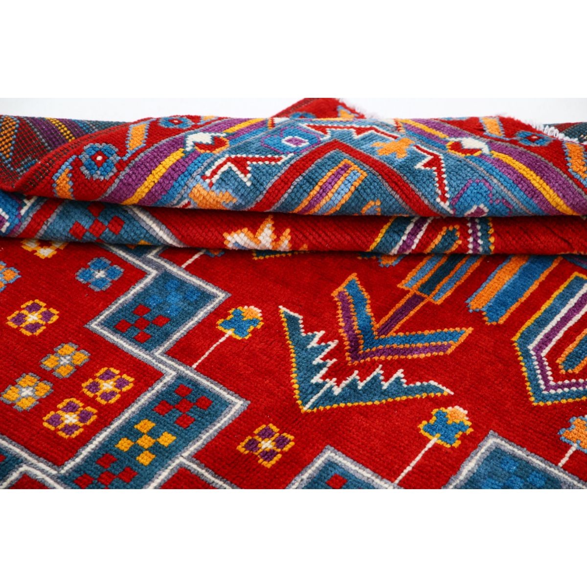 Revival 6x8 Handmade Double Knotted Washable Wool Rug - Colorful