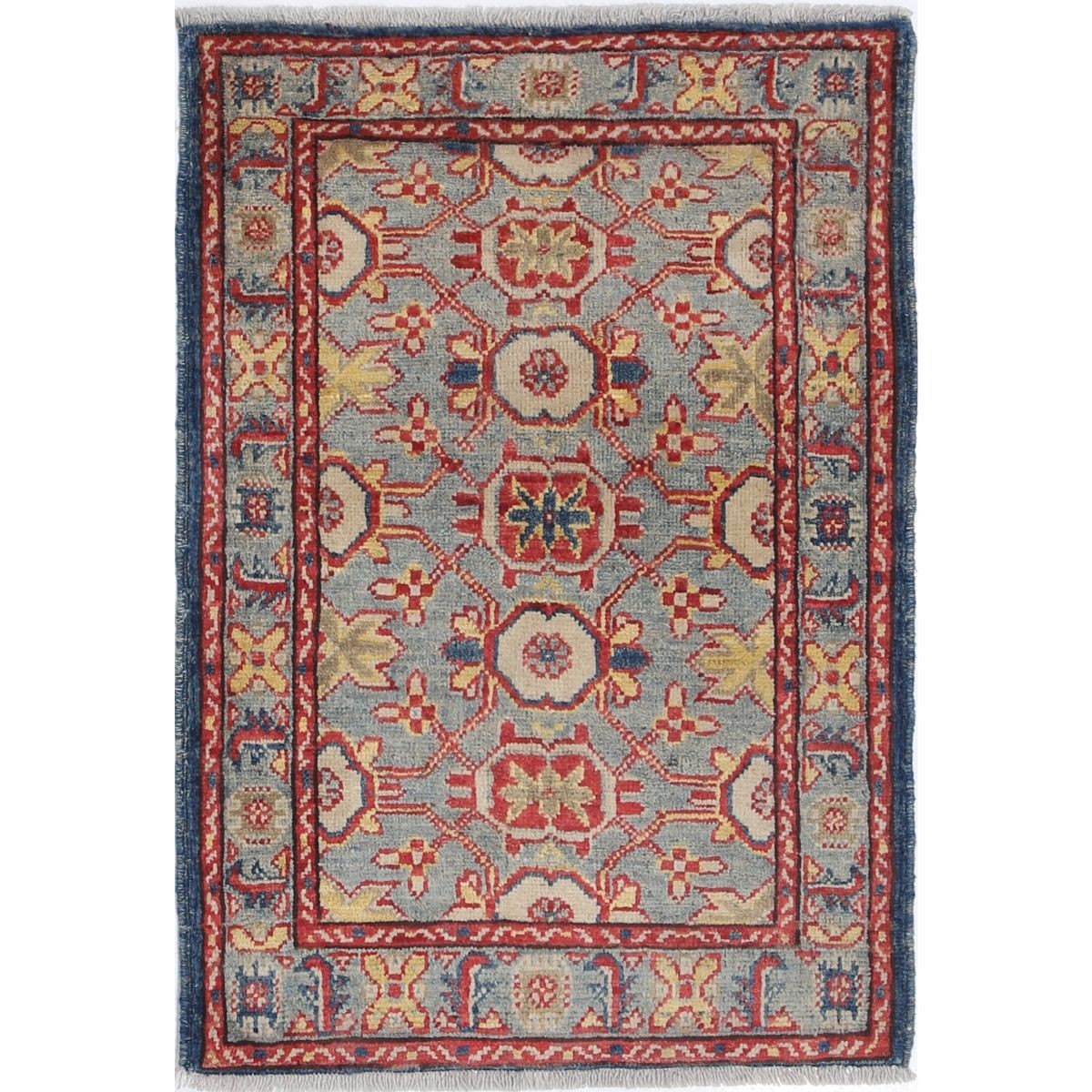 Revival 2x3 Handmade Double Knotted Washable Wool Rug - Colorful