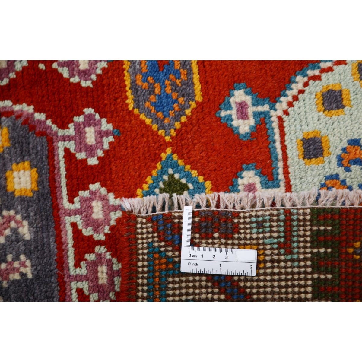 Revival 3x4 Handmade Double Knotted Washable Wool Rug - Colorful
