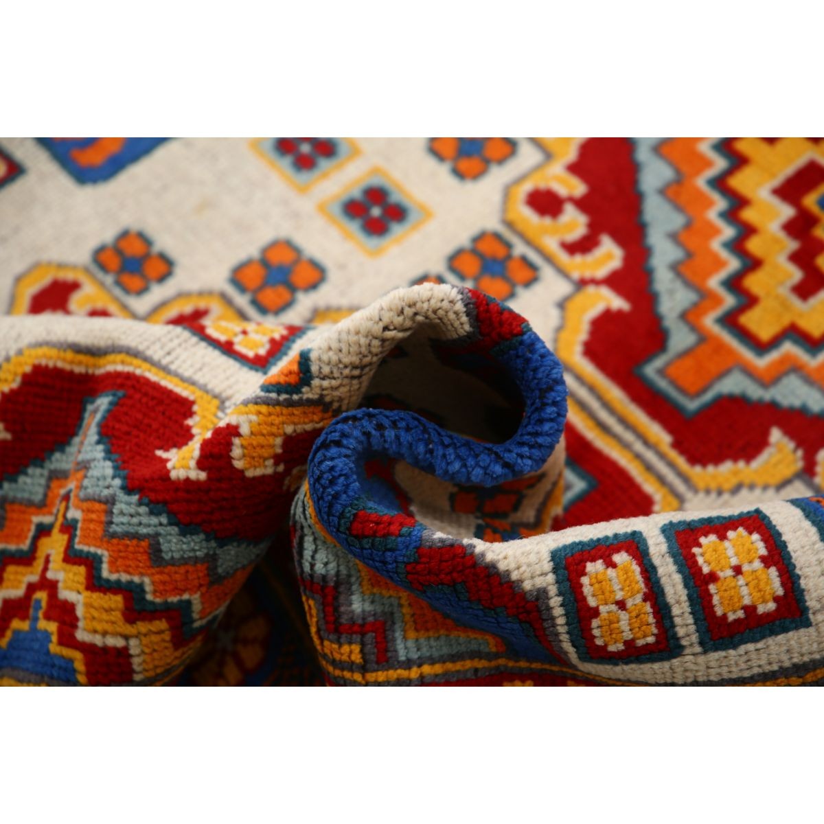 Revival 5x7 Handmade Double Knotted Washable Wool Rug - Colorful