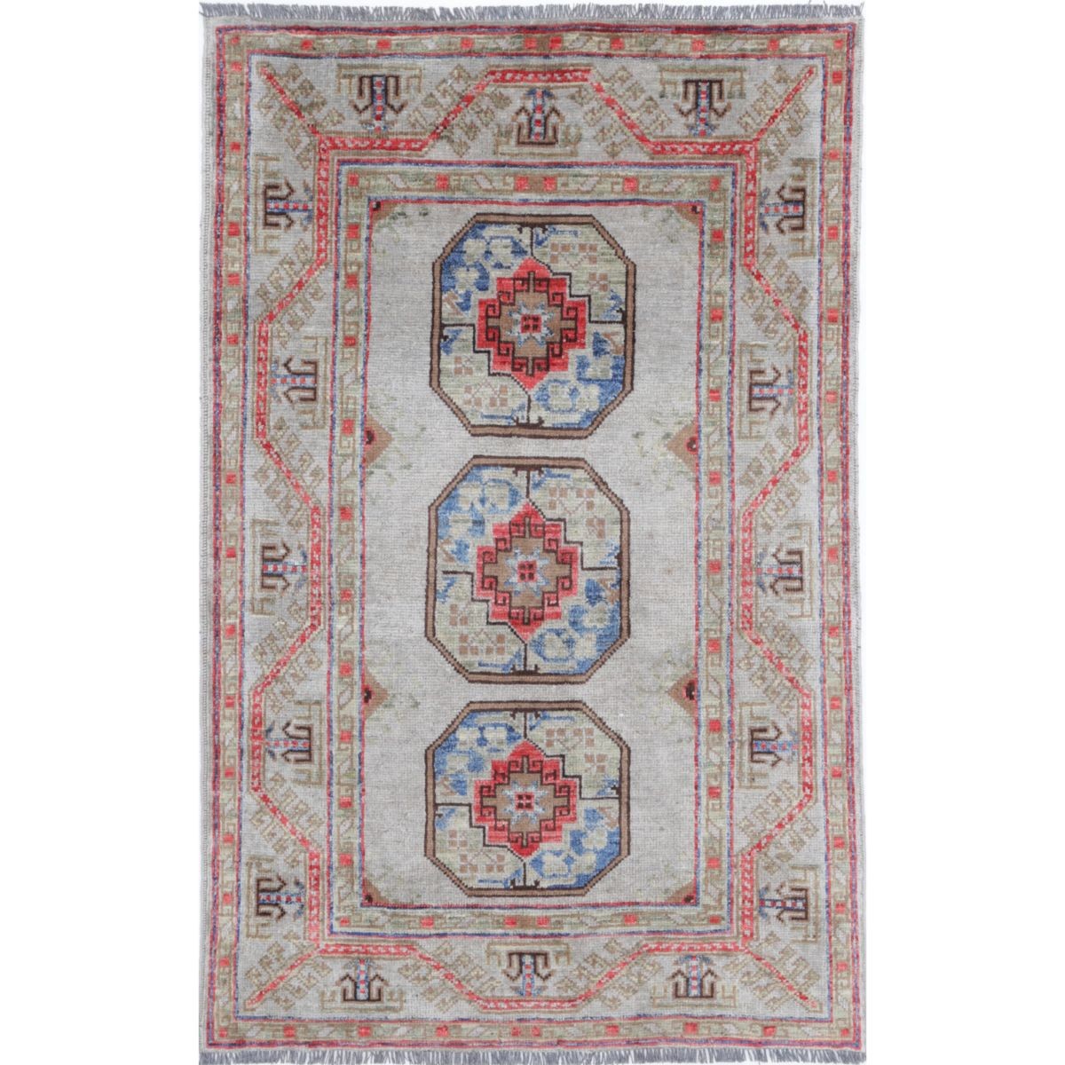 Revival 3x5 Handmade Double Knotted Washable Wool Rug - Colorful