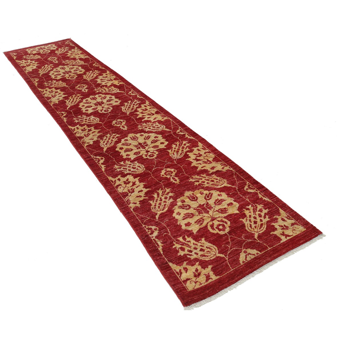 Modcar 3x11 Handmade Double Knotted Washable Wool Runner - Colorful