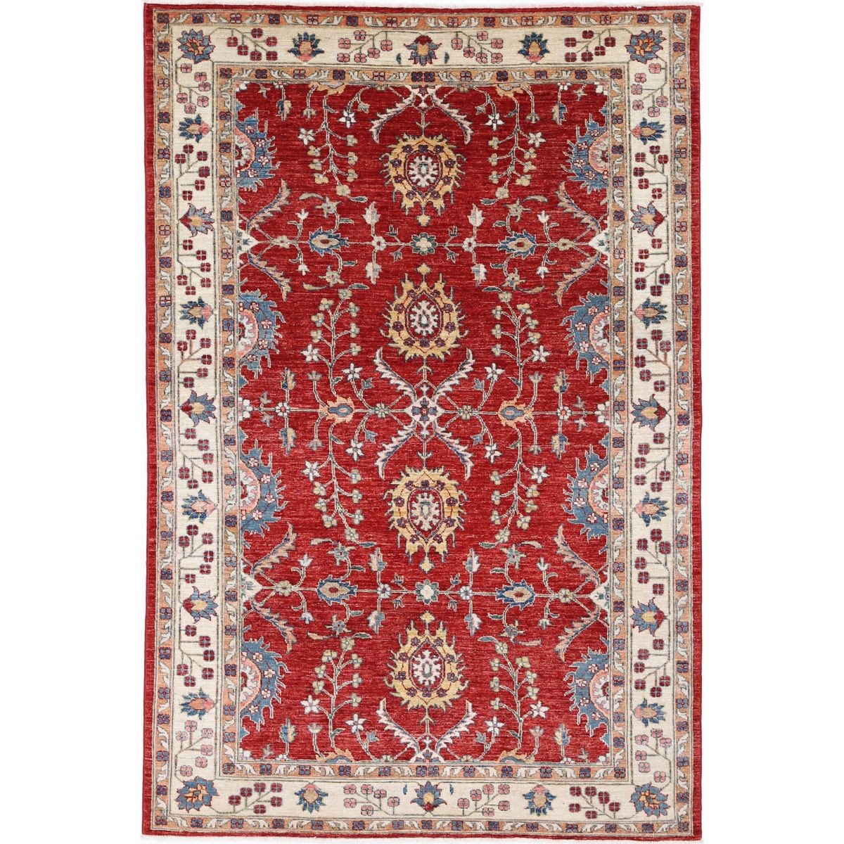 Ziegler 5x8 Handmade Double Knotted Washable Wool Rug - Colorful