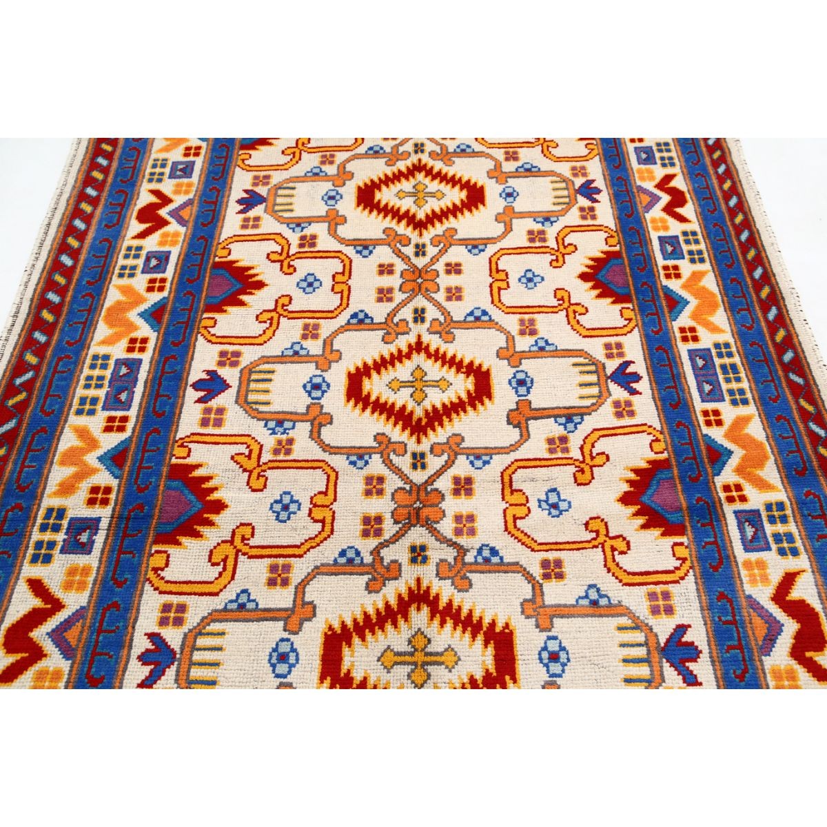 Revival 6x8 Handmade Double Knotted Washable Wool Rug - Colorful