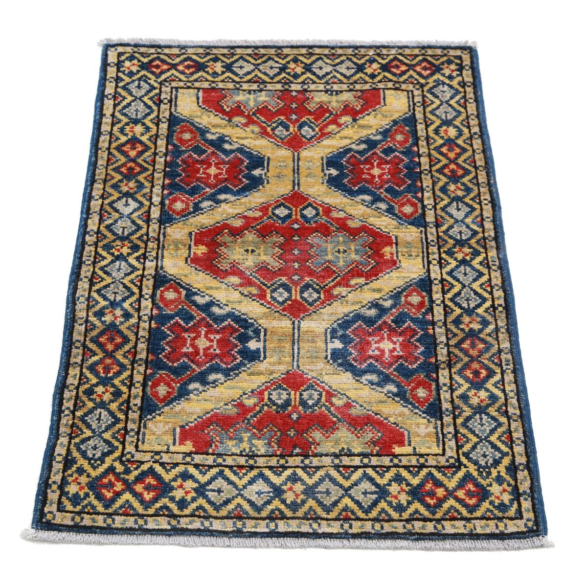 Revival 2x3 Handmade Double Knotted Washable Wool Rug - Colorful