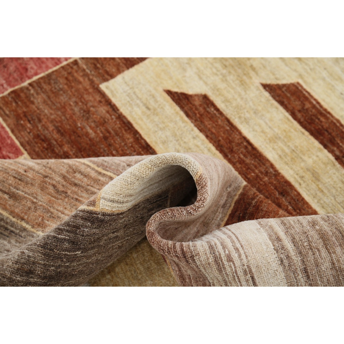 Modcar 6x8 Handmade Double Knotted Washable Wool Rug - Colorful