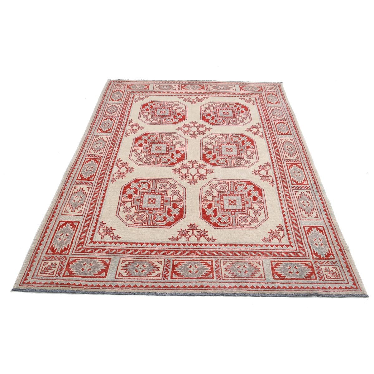 Revival 5x7 Handmade Double Knotted Washable Wool Rug - Colorful