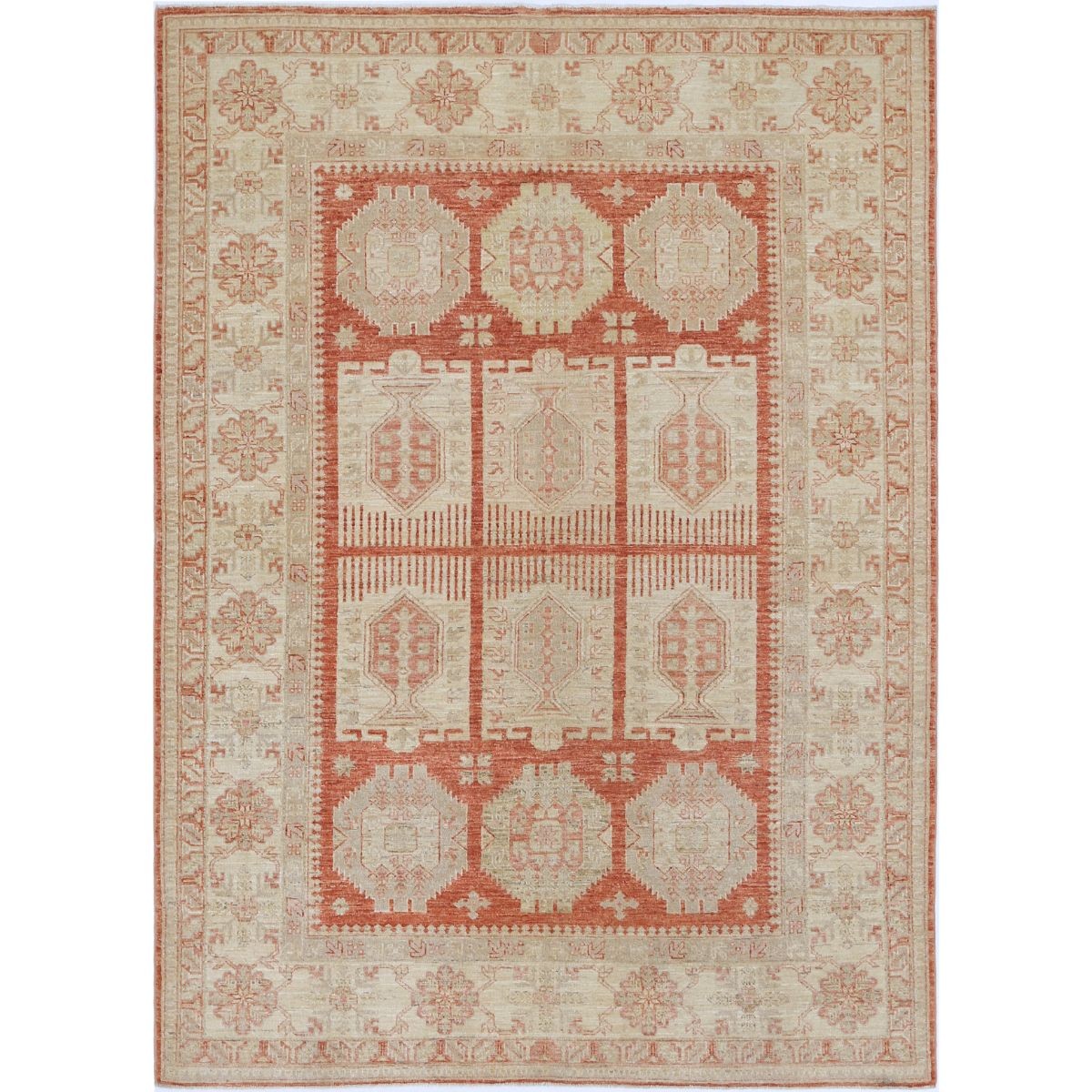 Ziegler 6x8 Handmade Double Knotted Washable Wool Rug - Colorful