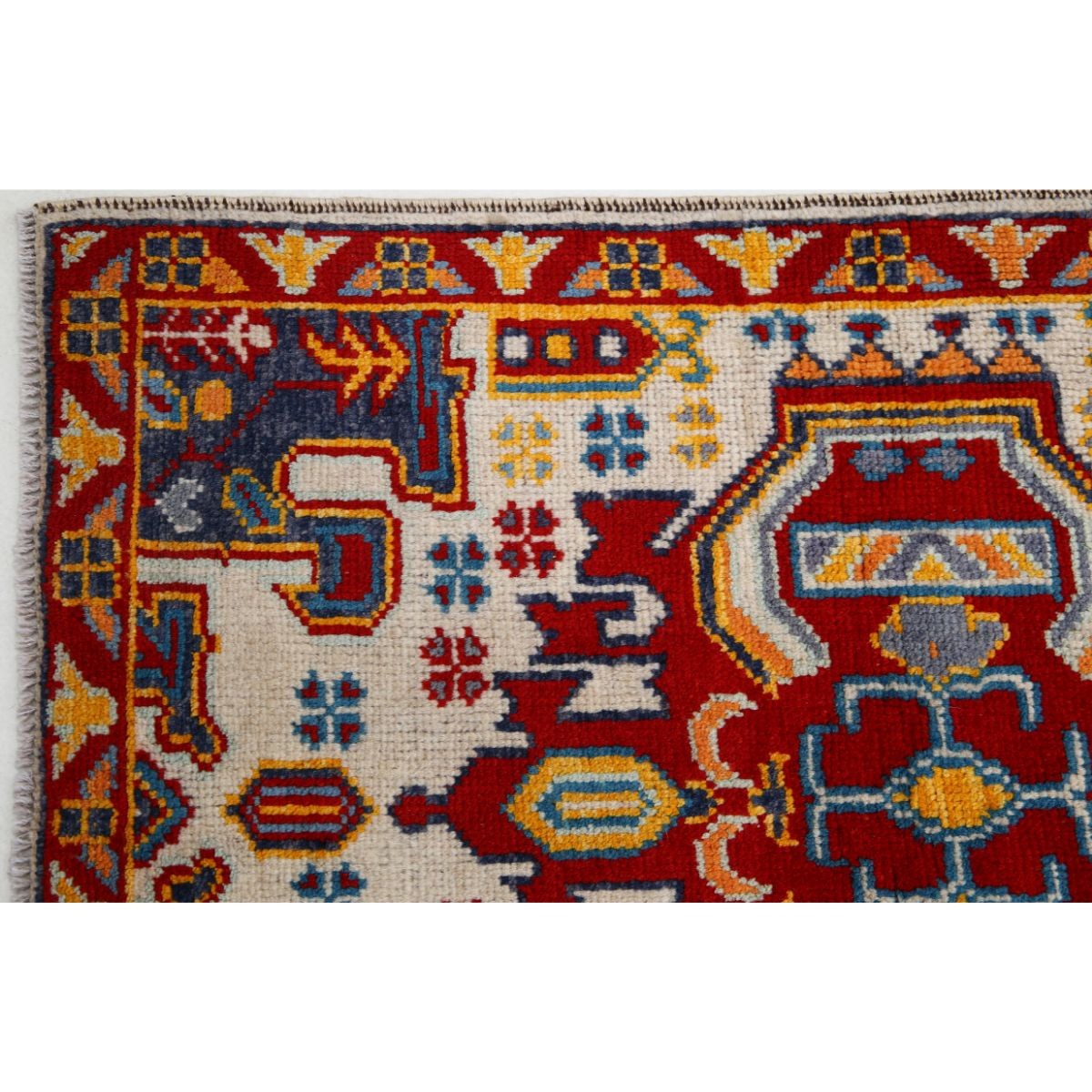 Revival 3x4 Handmade Double Knotted Washable Wool Rug - Colorful