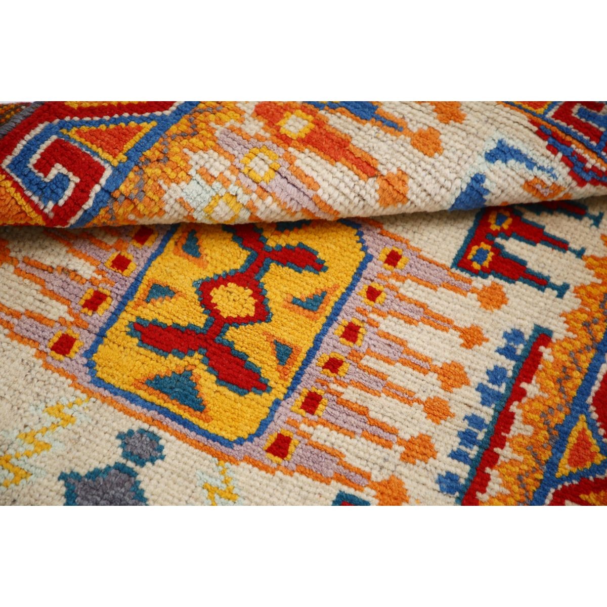 Revival 3x4 Handmade Double Knotted Washable Wool Rug - Colorful