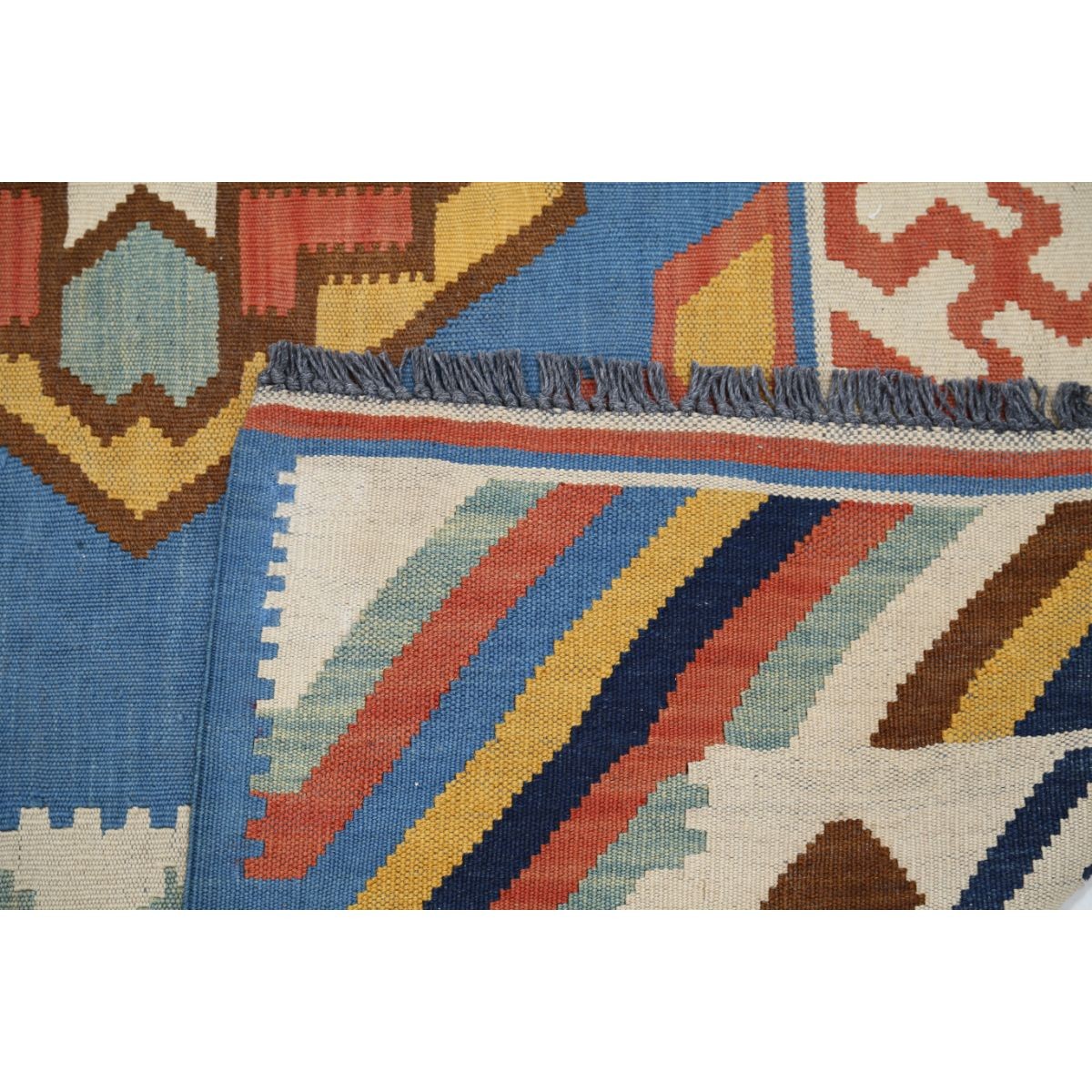 Kafkaas 5x7 Hand Woven Washable Wool Rug - Colorful