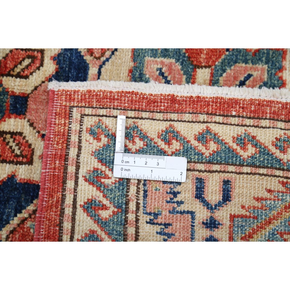 Kazak 4x6 Handmade Double Knotted Washable Wool Rug - Colorful