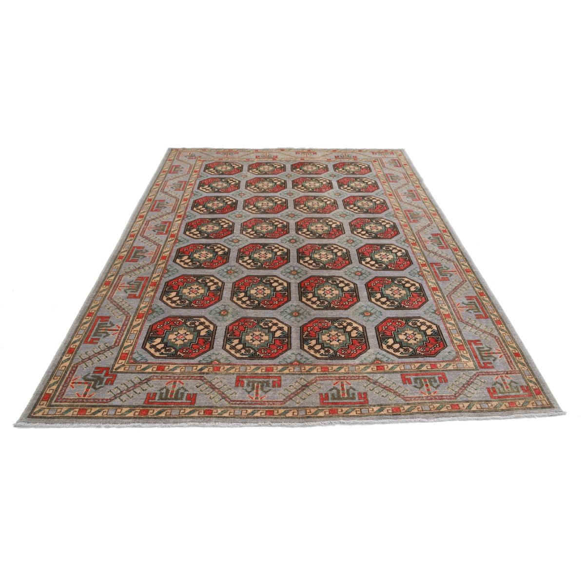 Revival 7x10 Handmade Double Knotted Washable Wool Rug - Colorful
