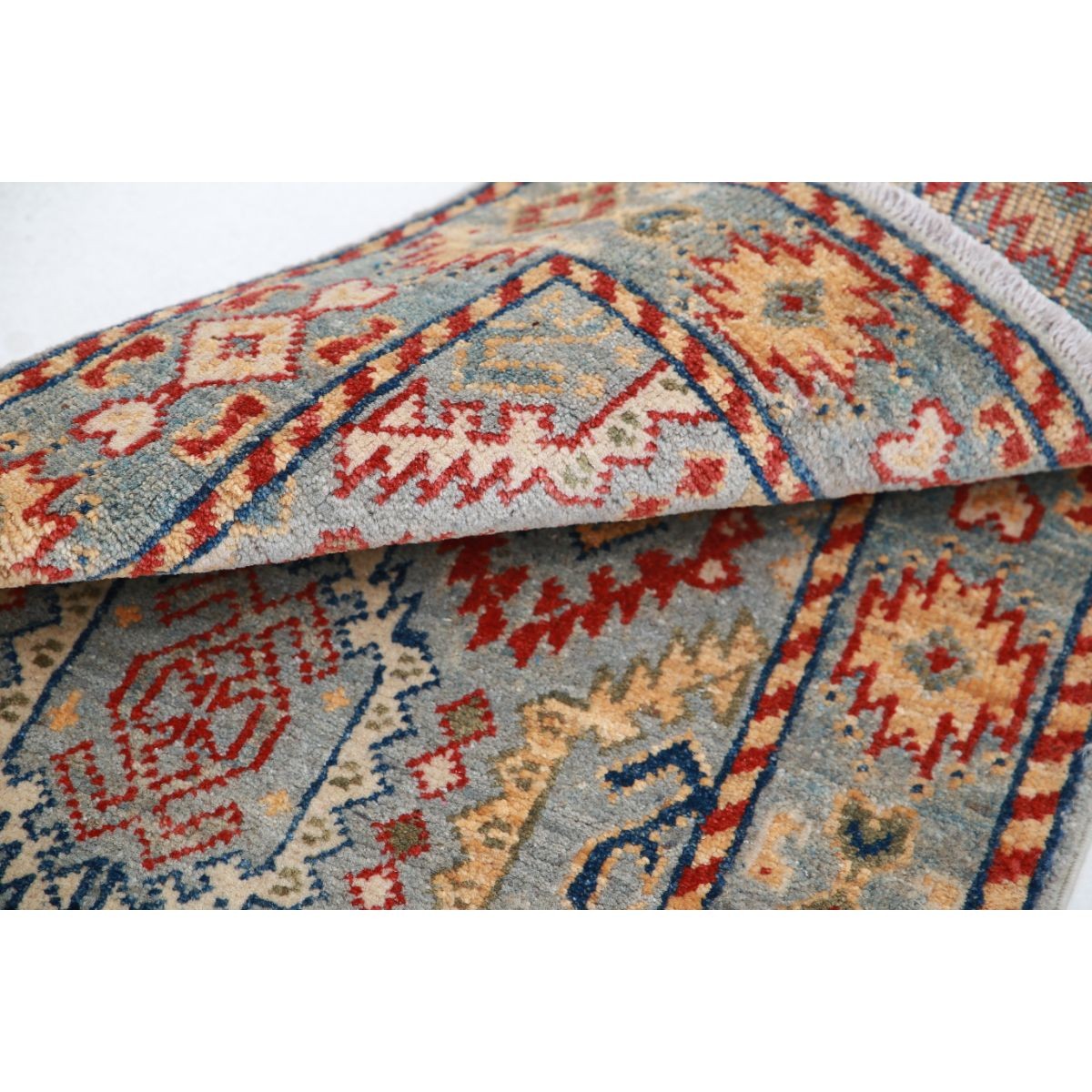 Revival 2x3 Handmade Double Knotted Washable Wool Rug - Colorful