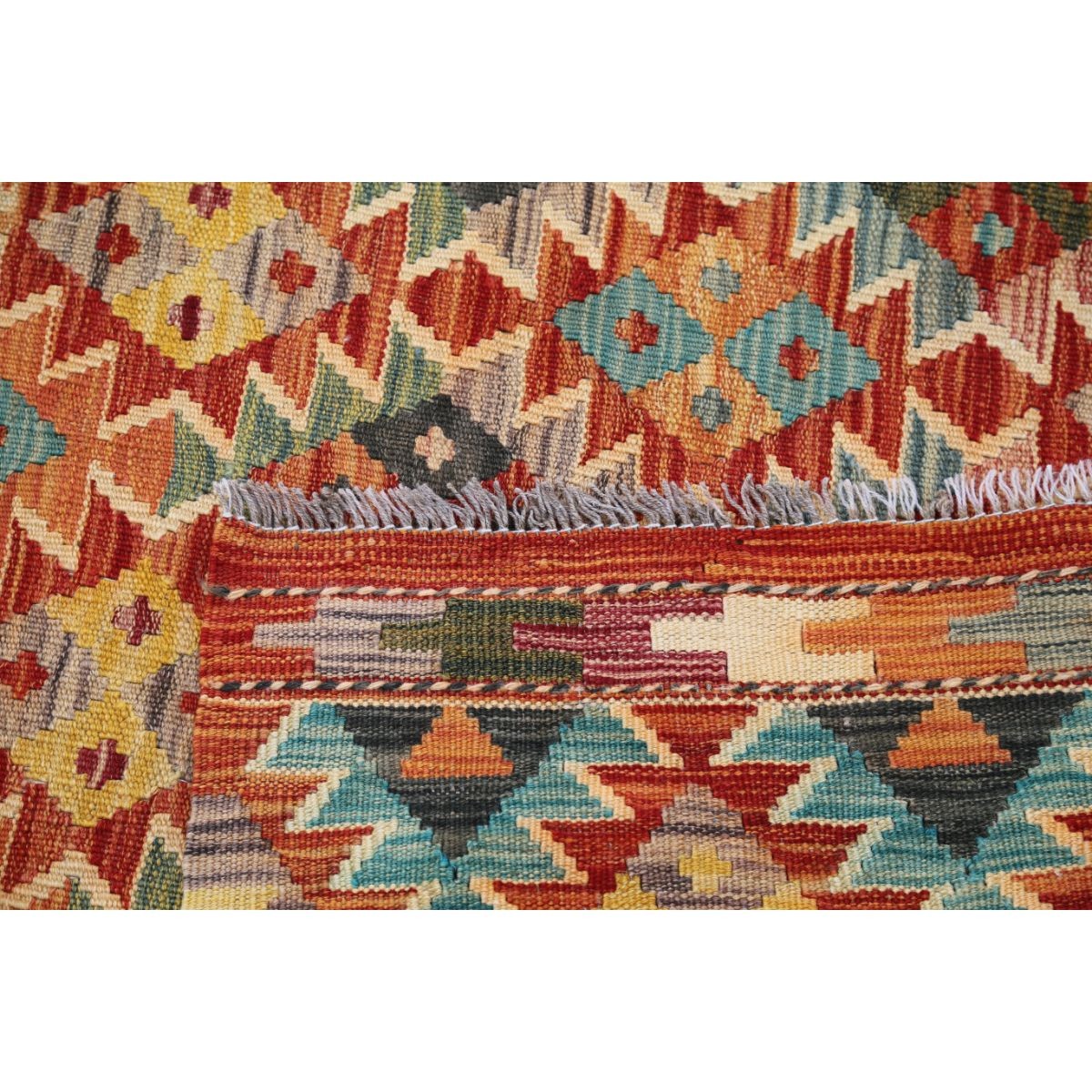 Maimana 6x8 Hand Woven Washable Wool Rug - Colorful