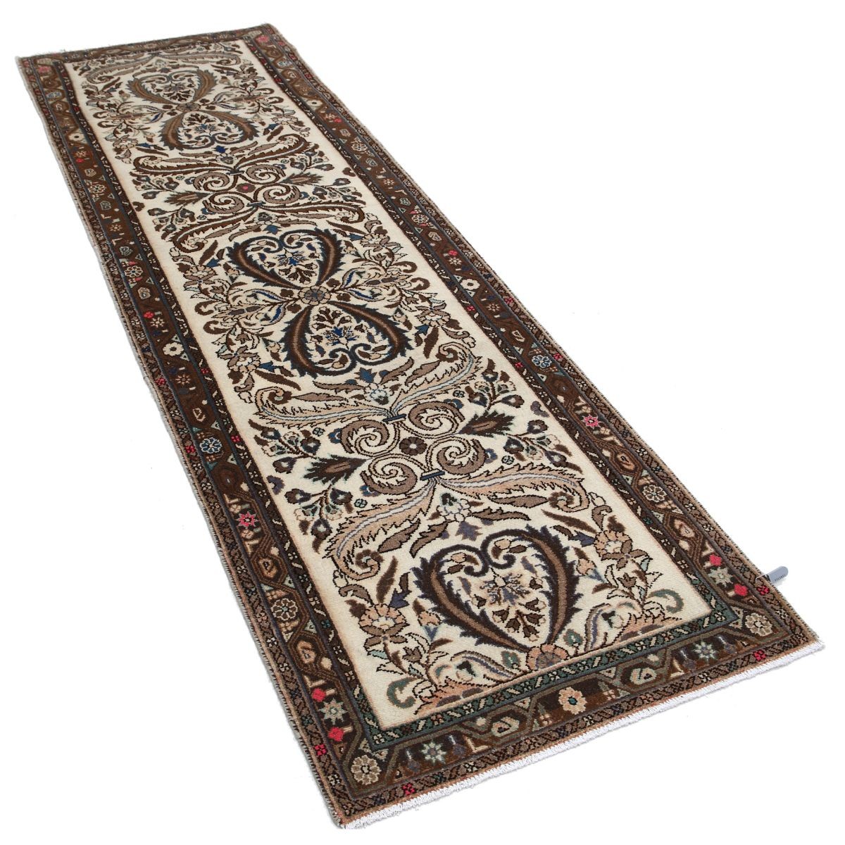 Vintage 3x8 Handmade Double Knotted Washable Wool Rug - Soft Hues