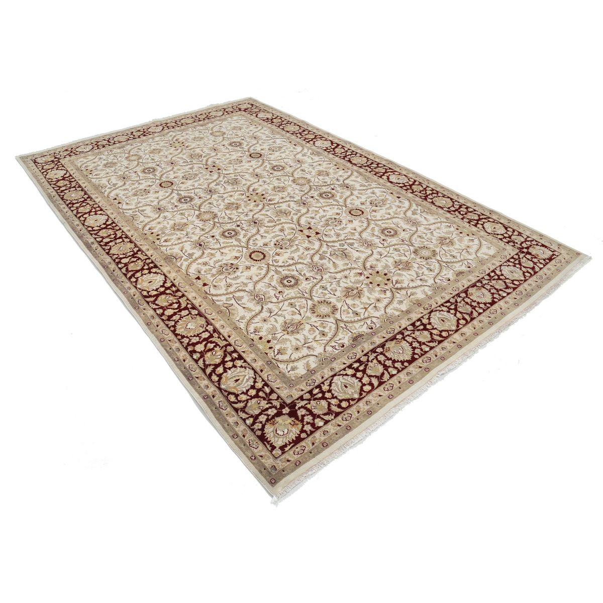 Heritage 7x10 Handmade Double Knotted Washable Wool/Silk Rug - Colorful