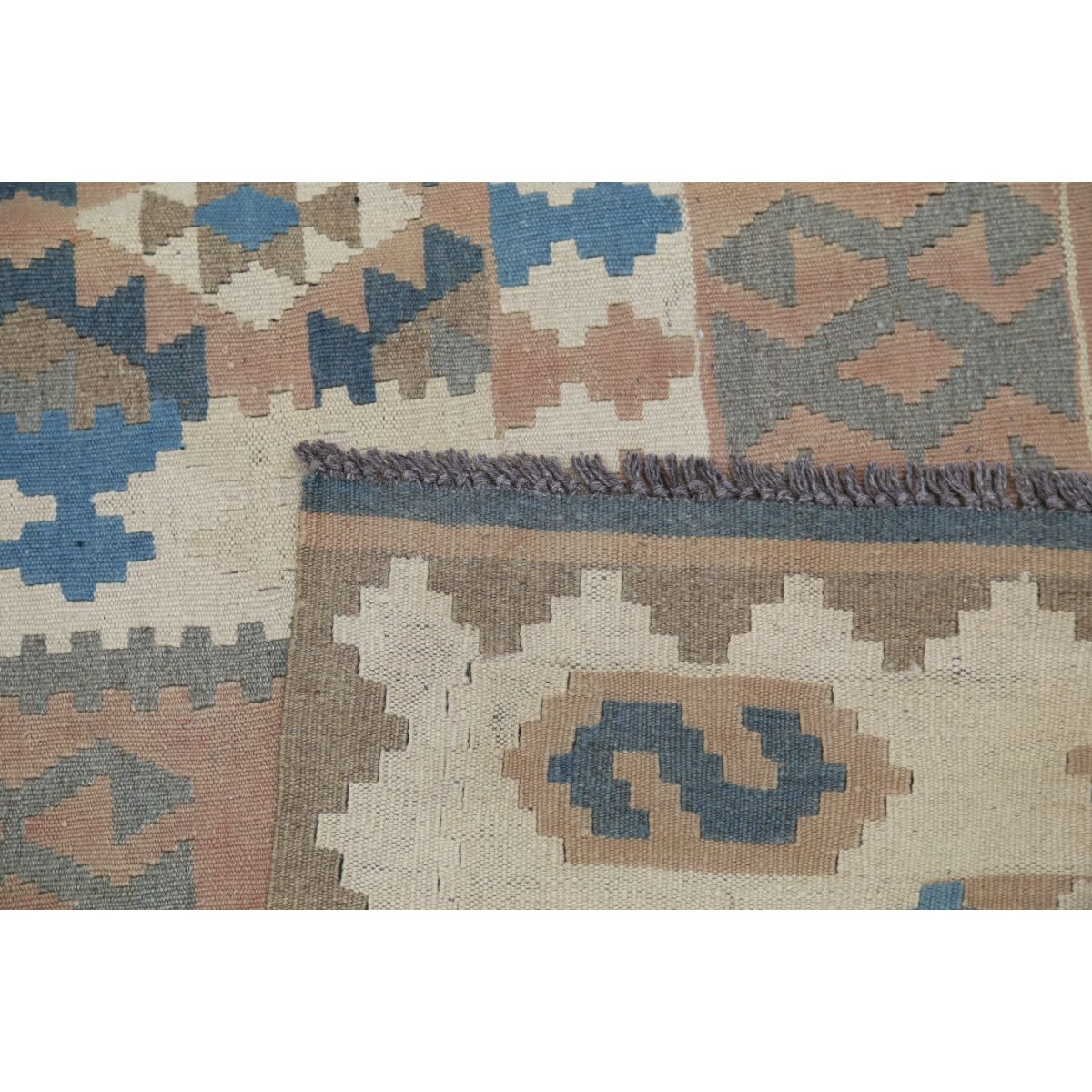 Kafkaas 5x7 Hand Woven Washable Wool Rug - Soft Hues