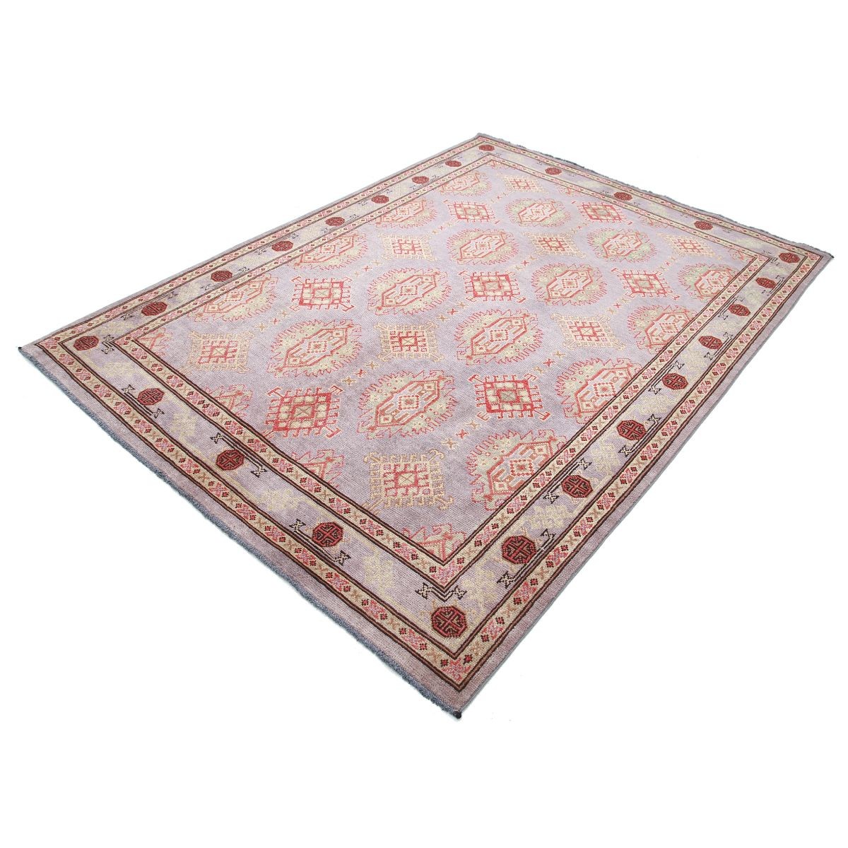 Revival 6x8 Handmade Double Knotted Washable Wool Rug - Colorful