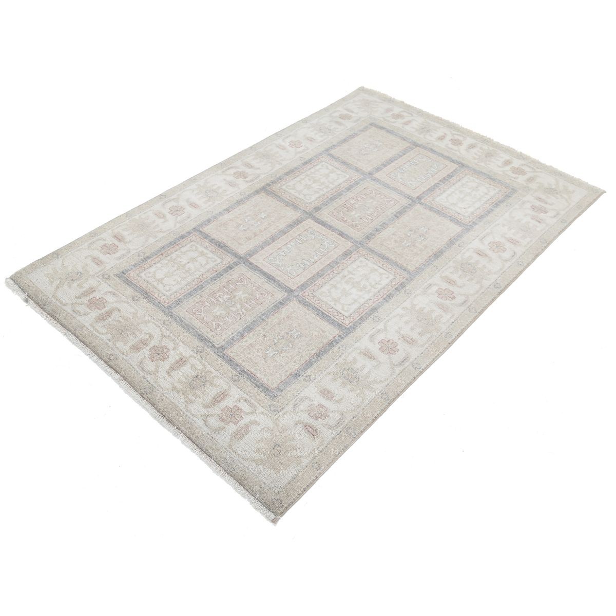 Bakhtiari 4x6 Handmade Double Knotted Washable Wool Rug - Soft Hues