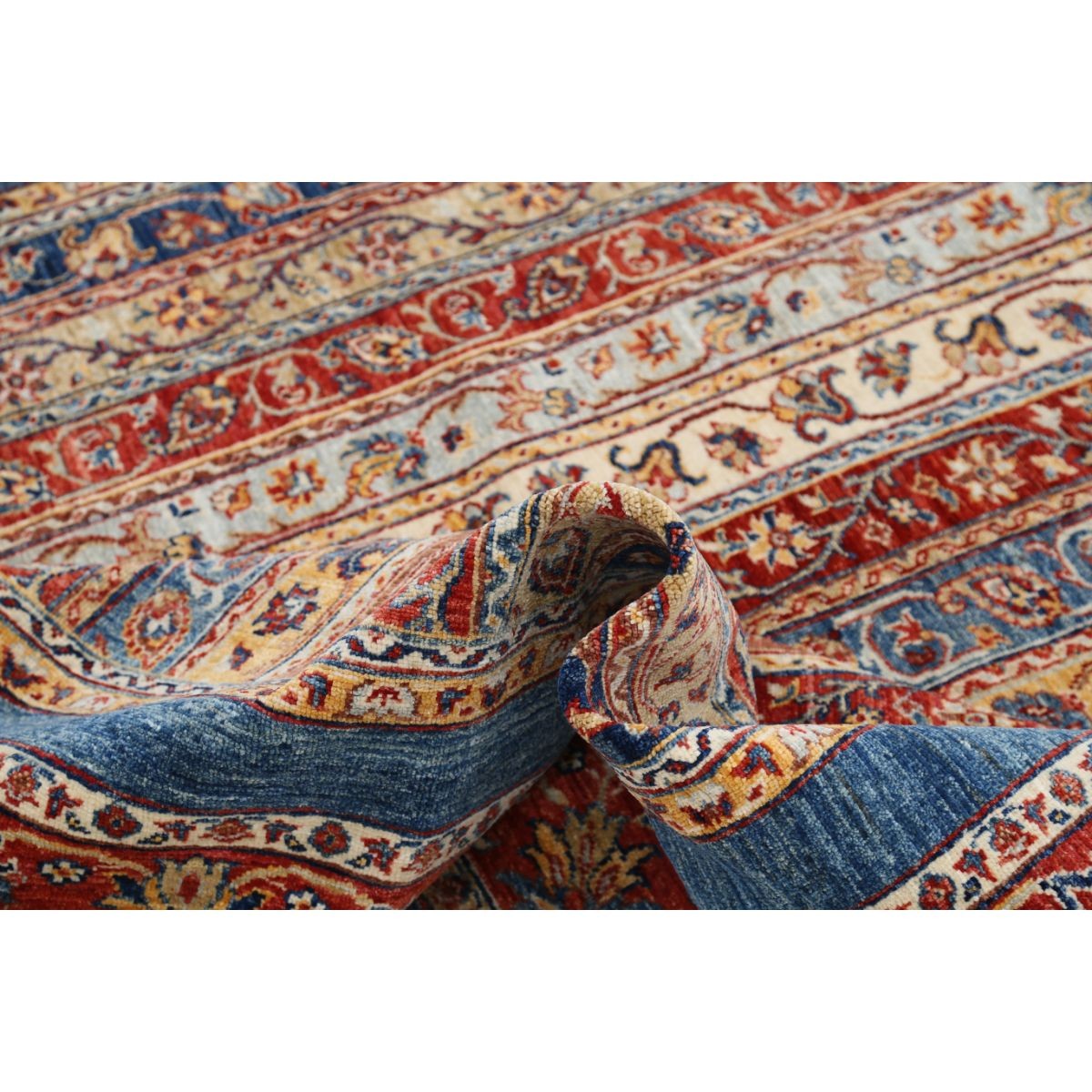 Shaal 7x10 Handmade Double Knotted Washable Wool Rug - Colorful