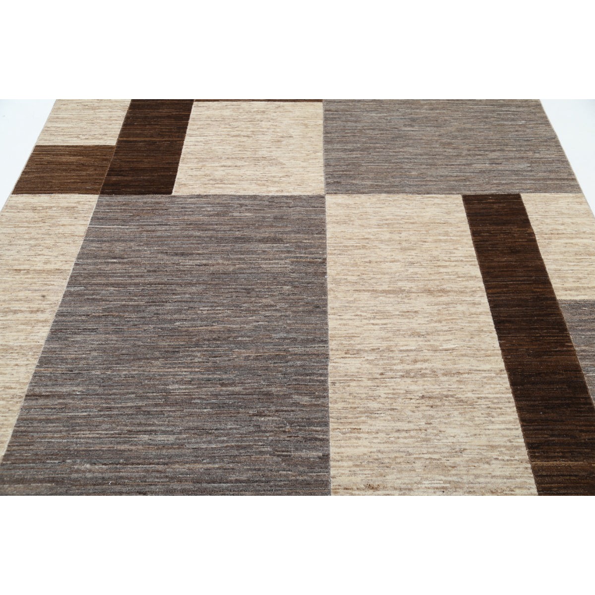 Modcar 7x8 Handmade Double Knotted Washable Wool Rug - Colorful