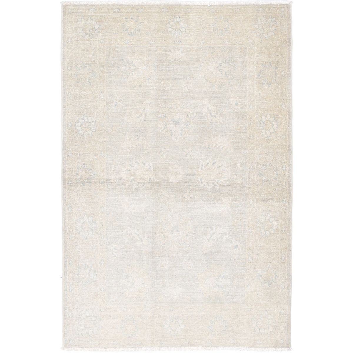 Serenity 3x5 Hand-Knotted Washable Wool Rug - Soft Hues
