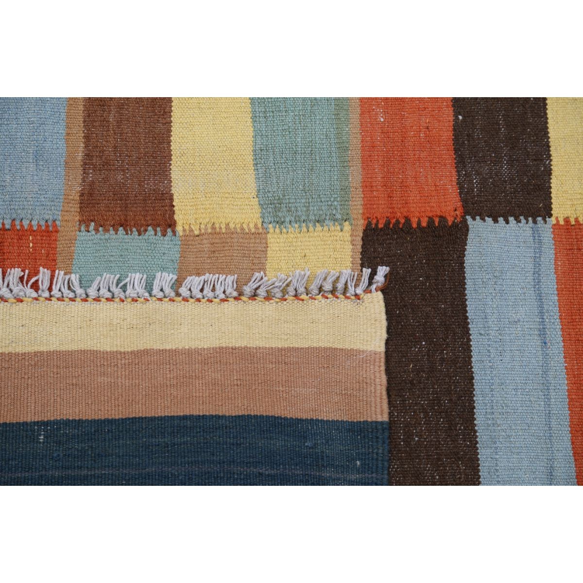 Kafkaas 5x7 Hand Woven Washable Wool Rug - Colorful