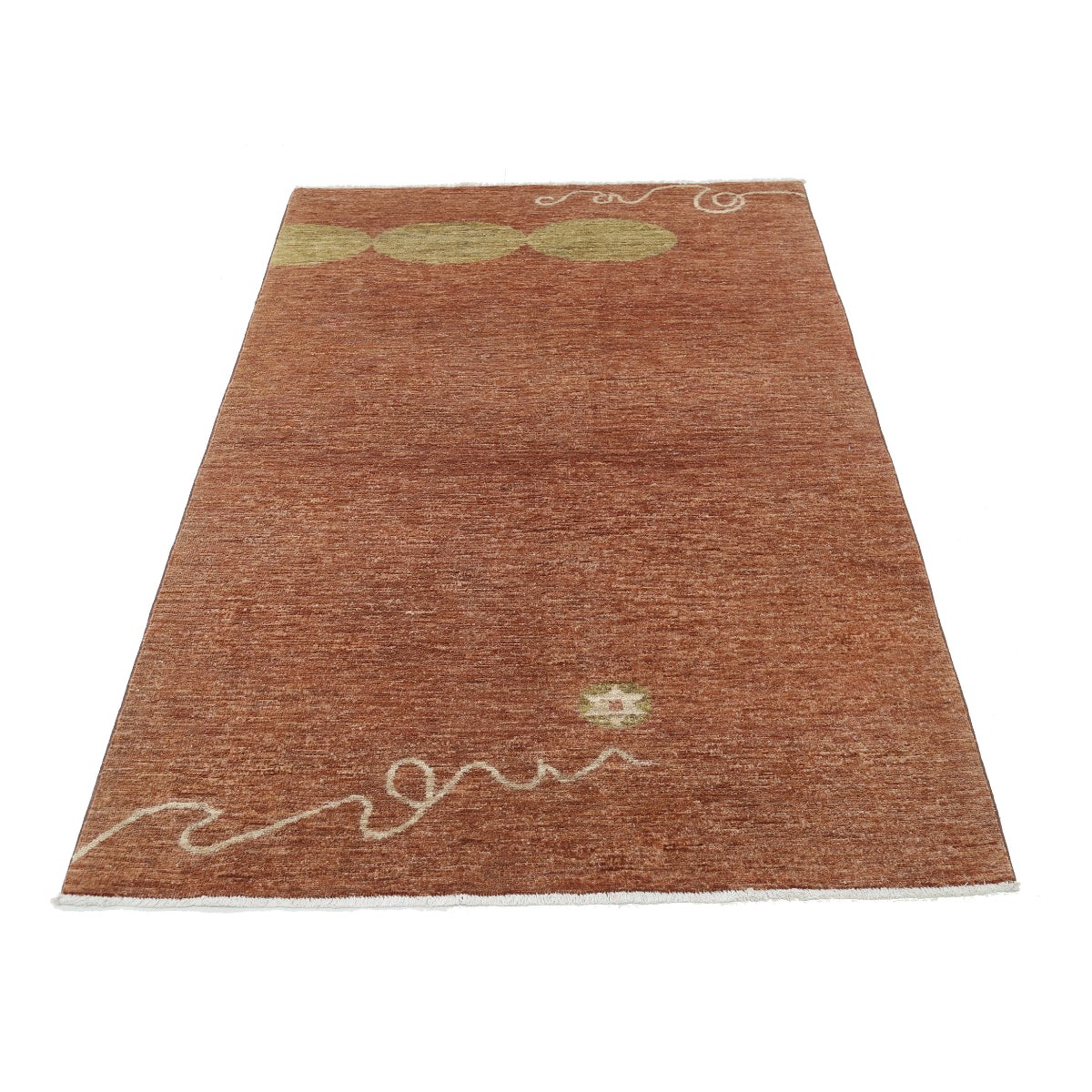 Modcar 4x6 Handmade Double Knotted Washable Wool Rug - Colorful