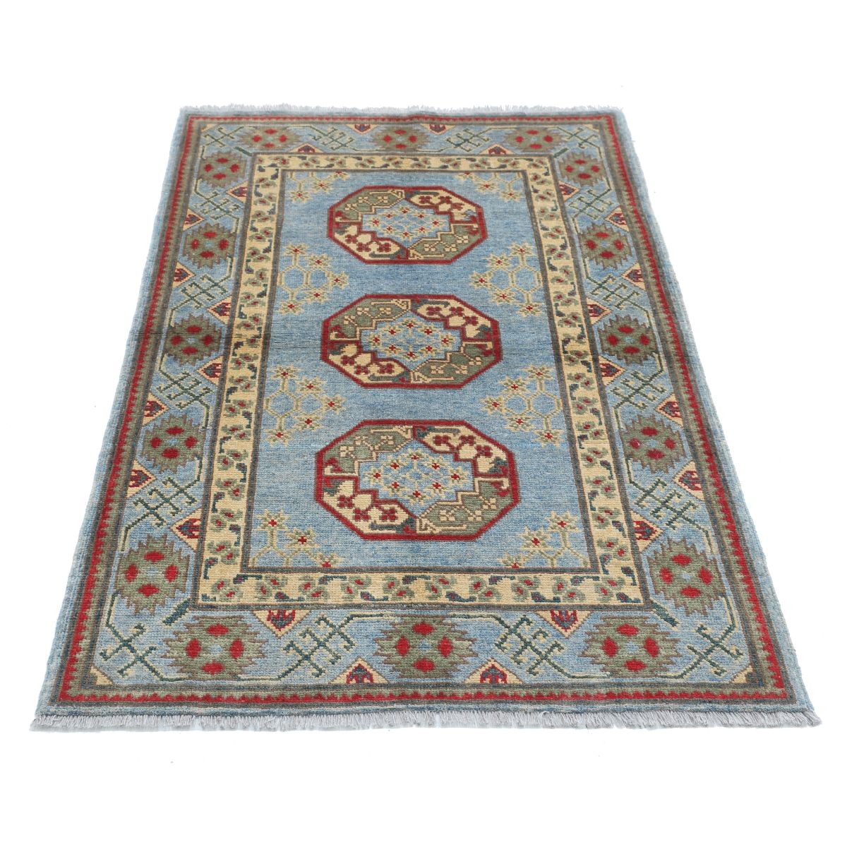 Revival 3x5 Handmade Double Knotted Washable Wool Rug - Colorful