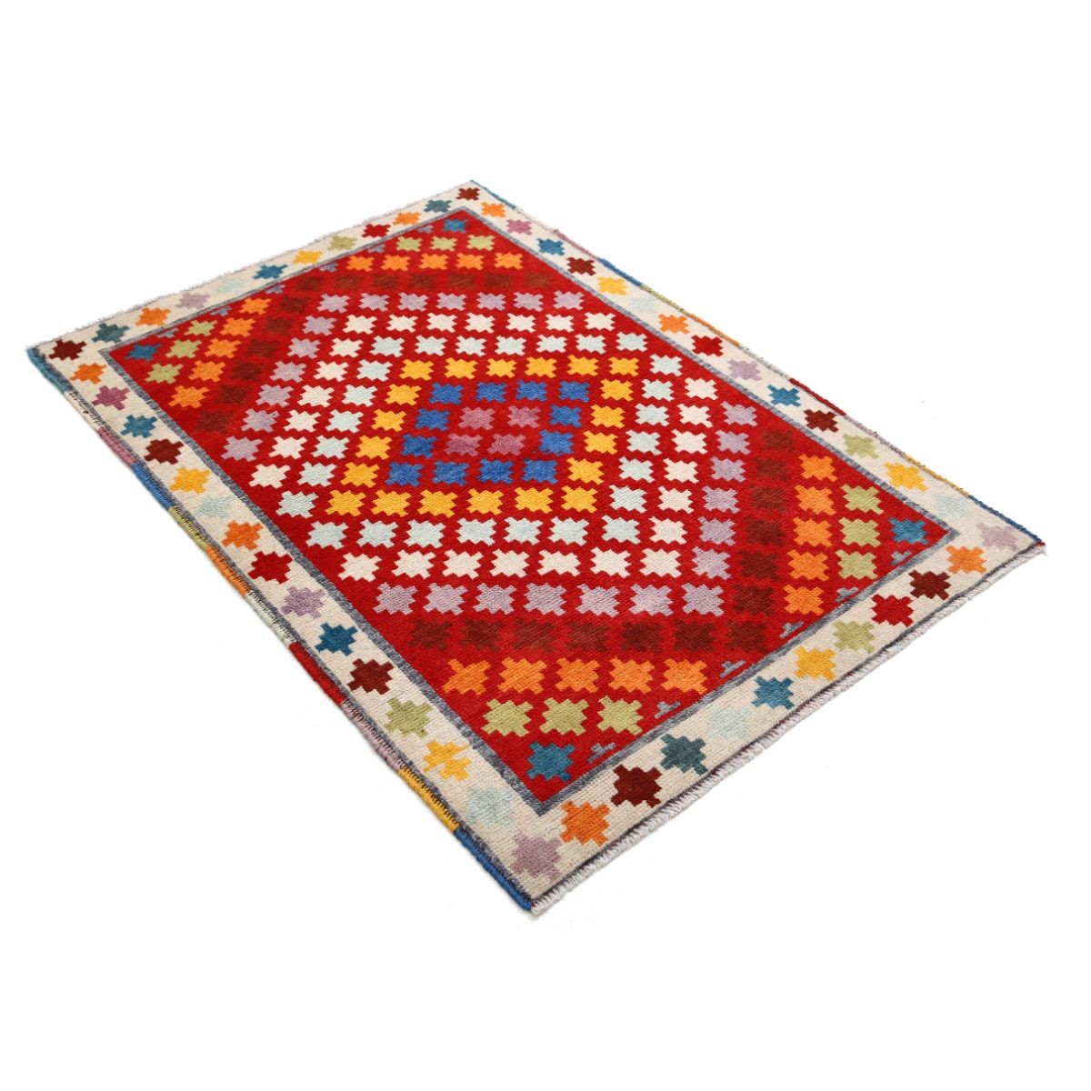 Revival 3x5 Handmade Double Knotted Washable Wool Rug - Colorful