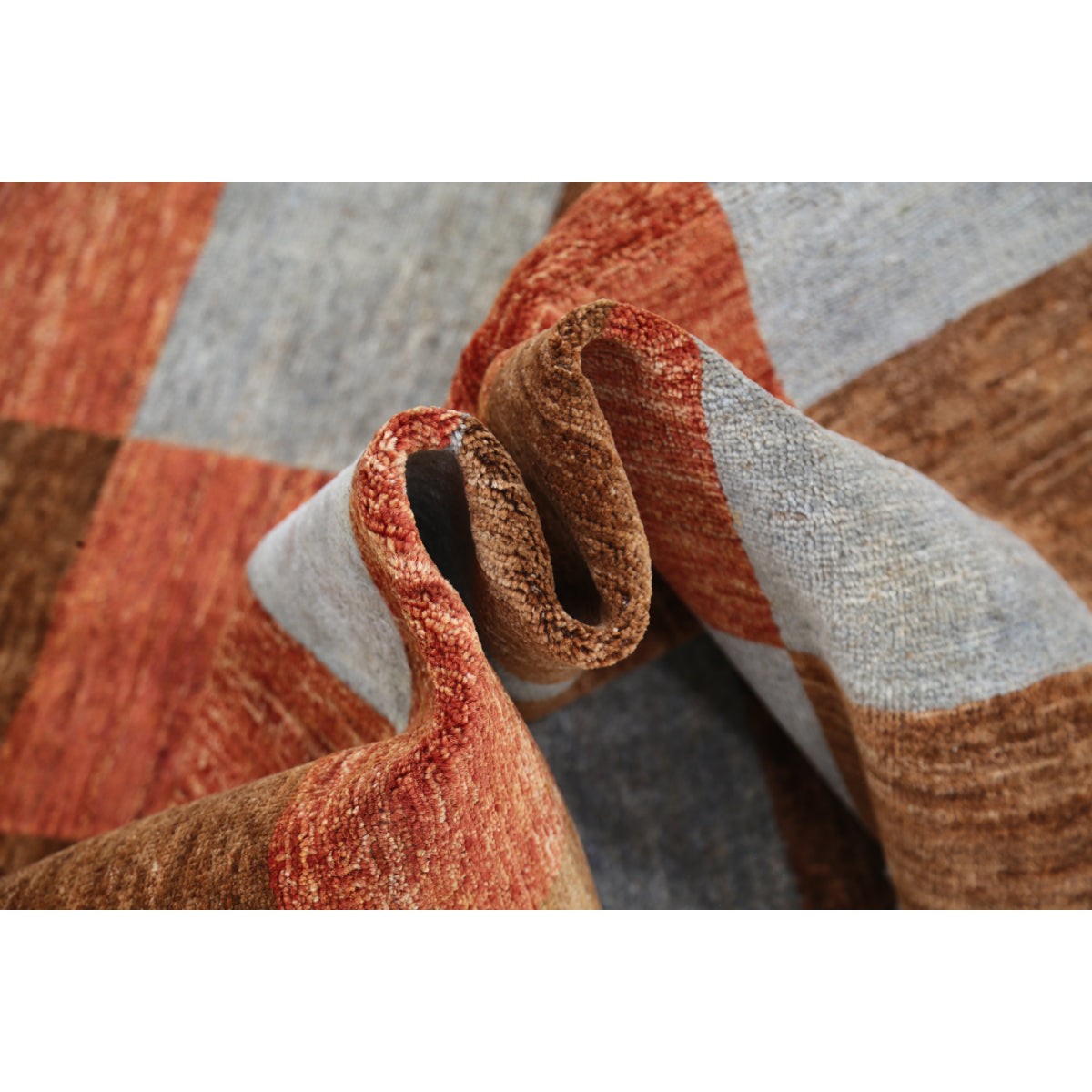 Modcar 5x6 Handmade Double Knotted Washable Wool Rug - Colorful