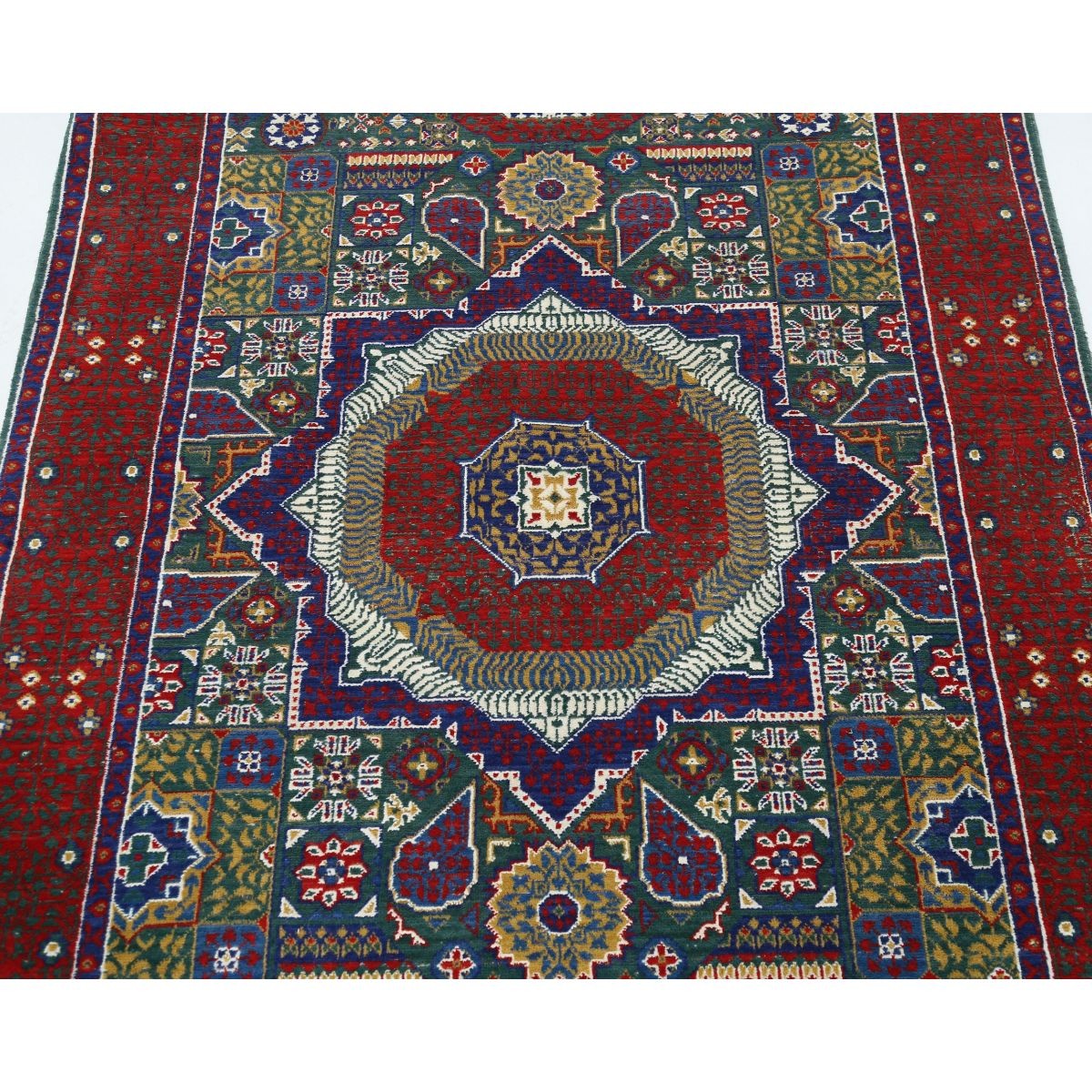 Gulshan 4x6 Machine-Made Washable Wool Rug - Colorful