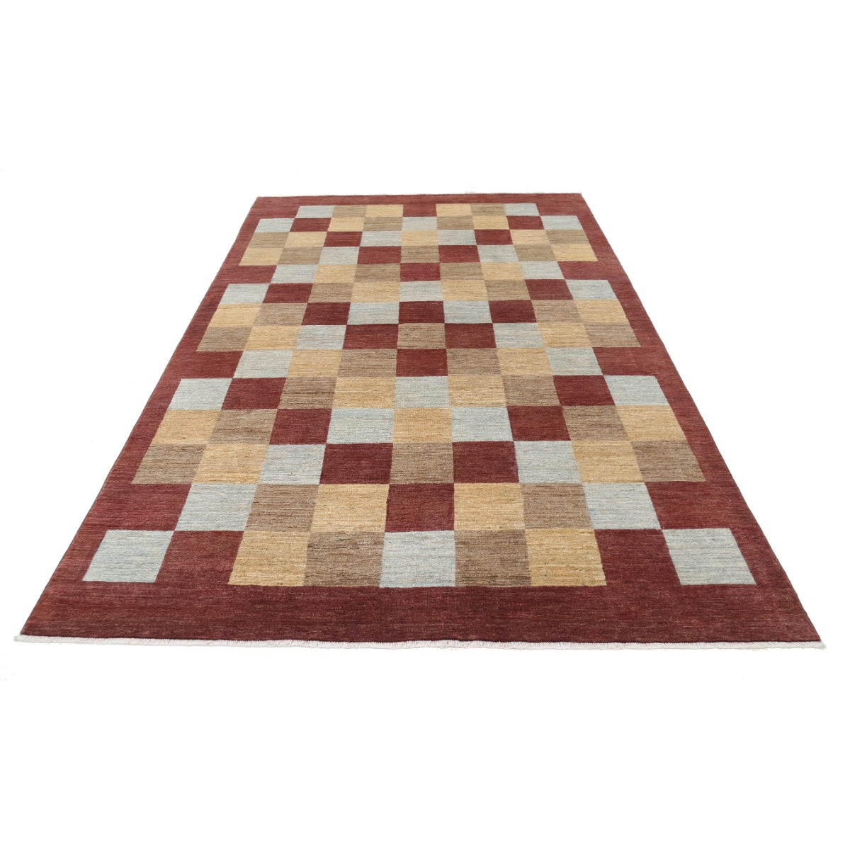 Modcar 6x10 Handmade Double Knotted Washable Wool Rug - Colorful
