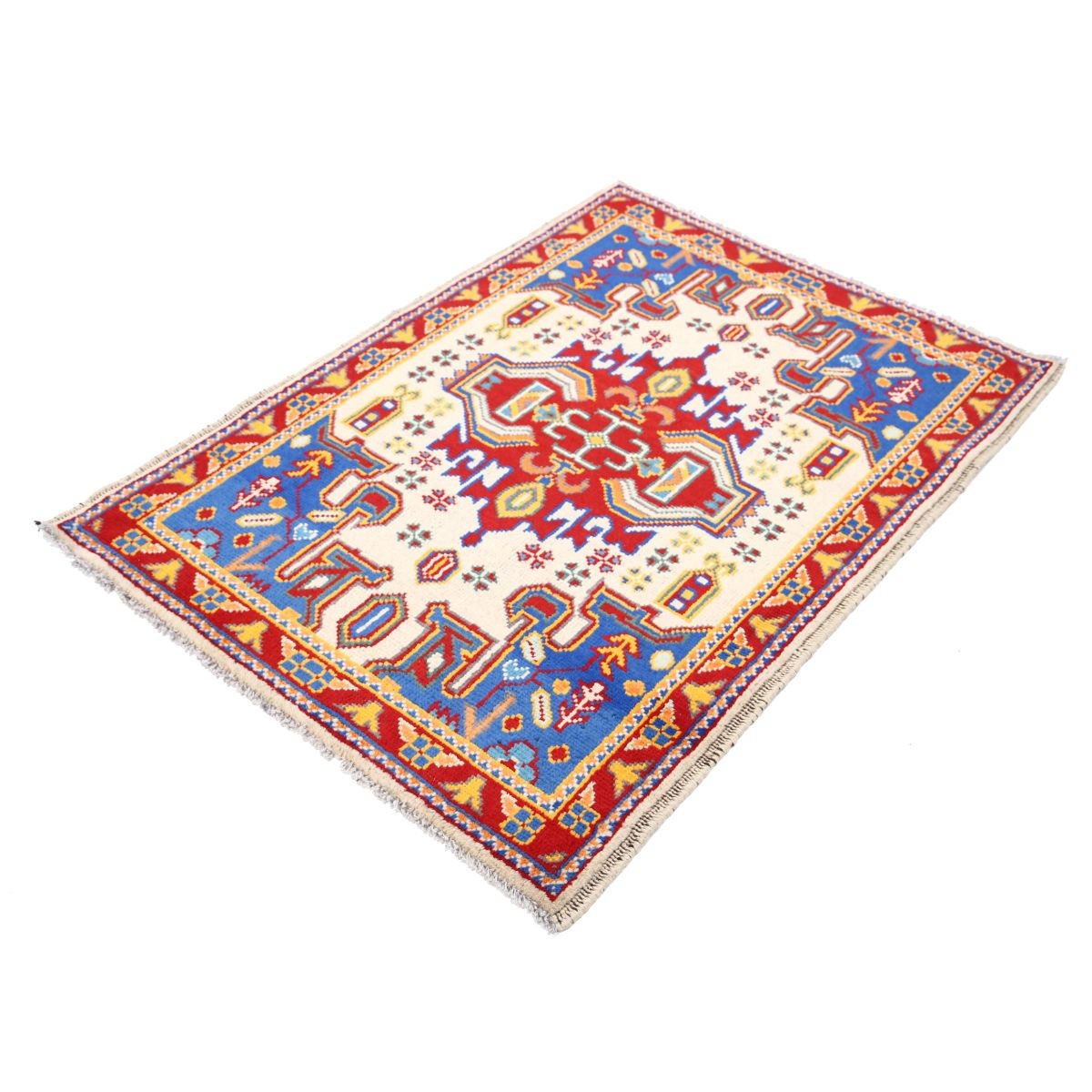 Revival 3x5 Handmade Double Knotted Washable Wool Rug - Colorful