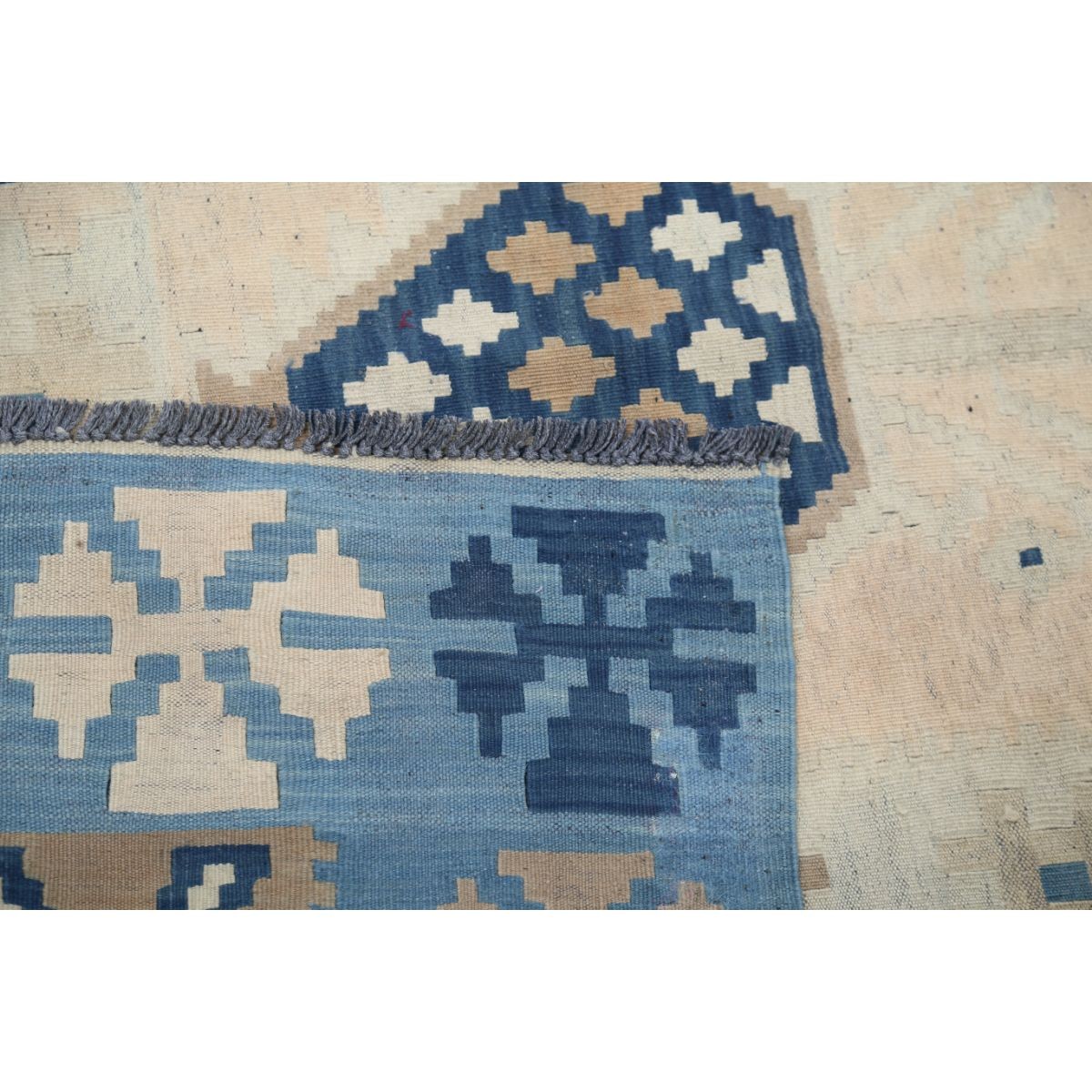 Kafkaas 5x7 Hand Woven Washable Wool Rug - Soft Hues