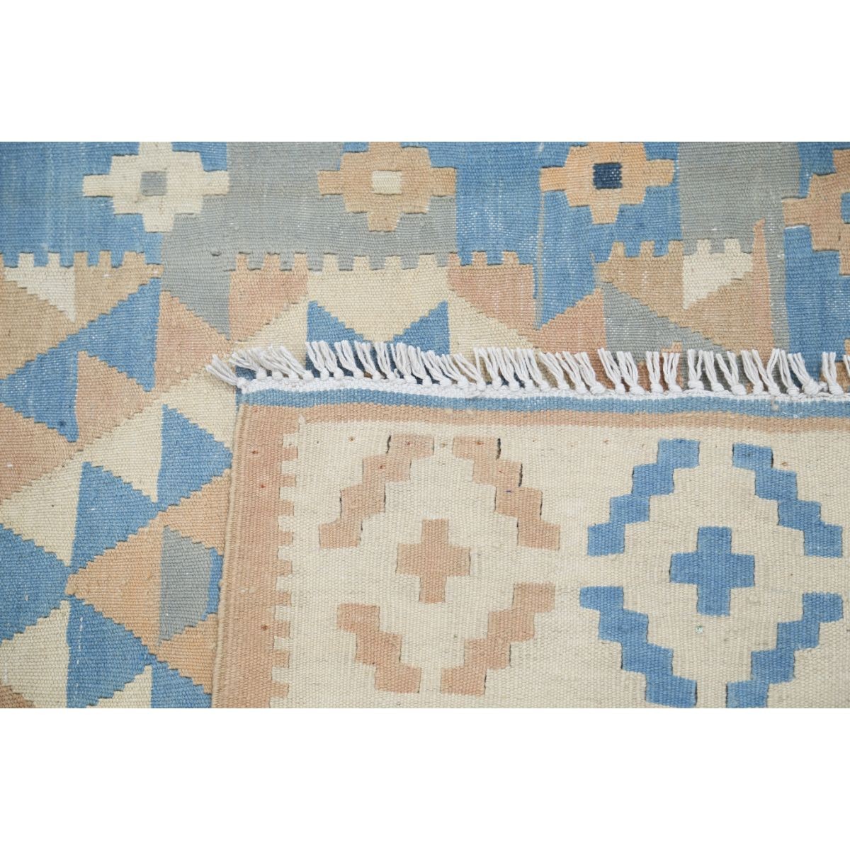 Kafkaas 5x7 Hand Woven Washable Wool Rug - Soft Hues