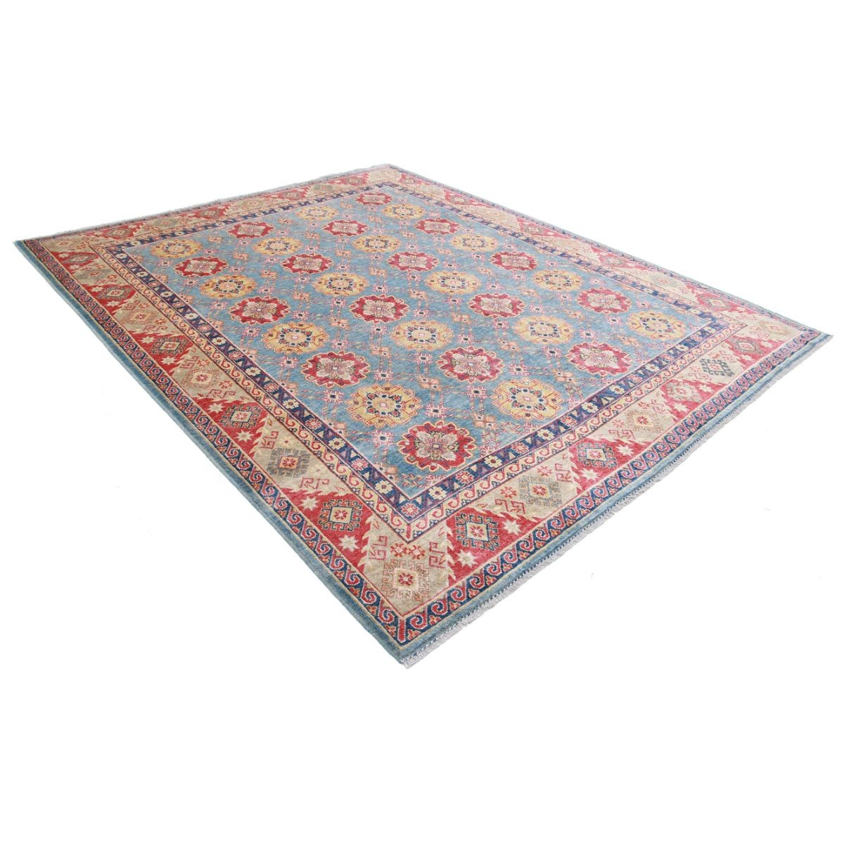 Revival 8x10 Handmade Double Knotted Washable Wool Rug - Colorful