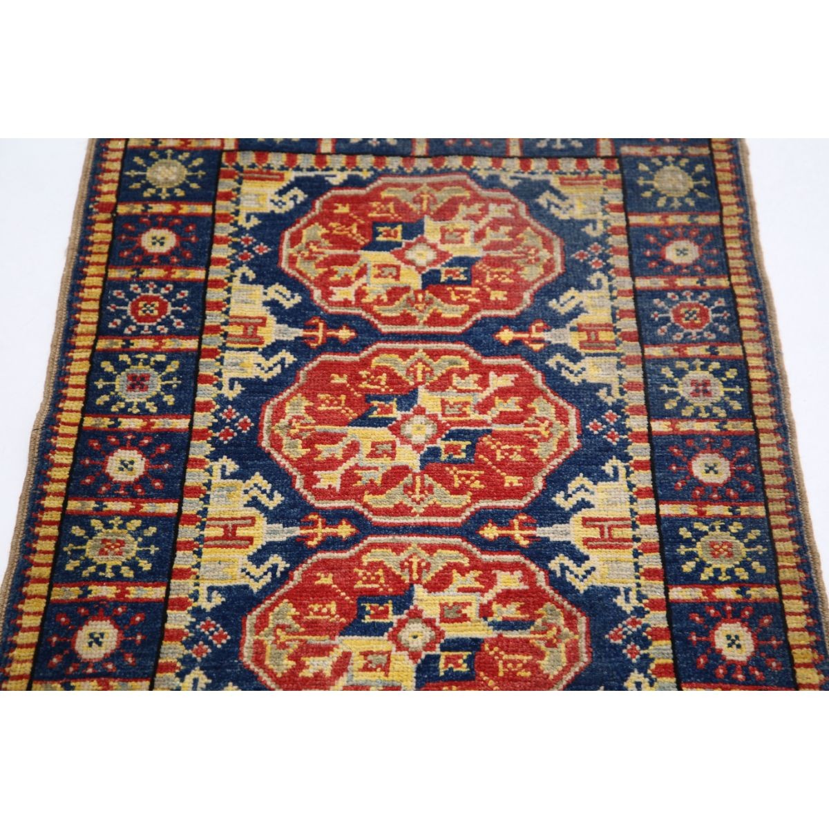 Revival 2x3 Handmade Double Knotted Washable Wool Rug - Colorful
