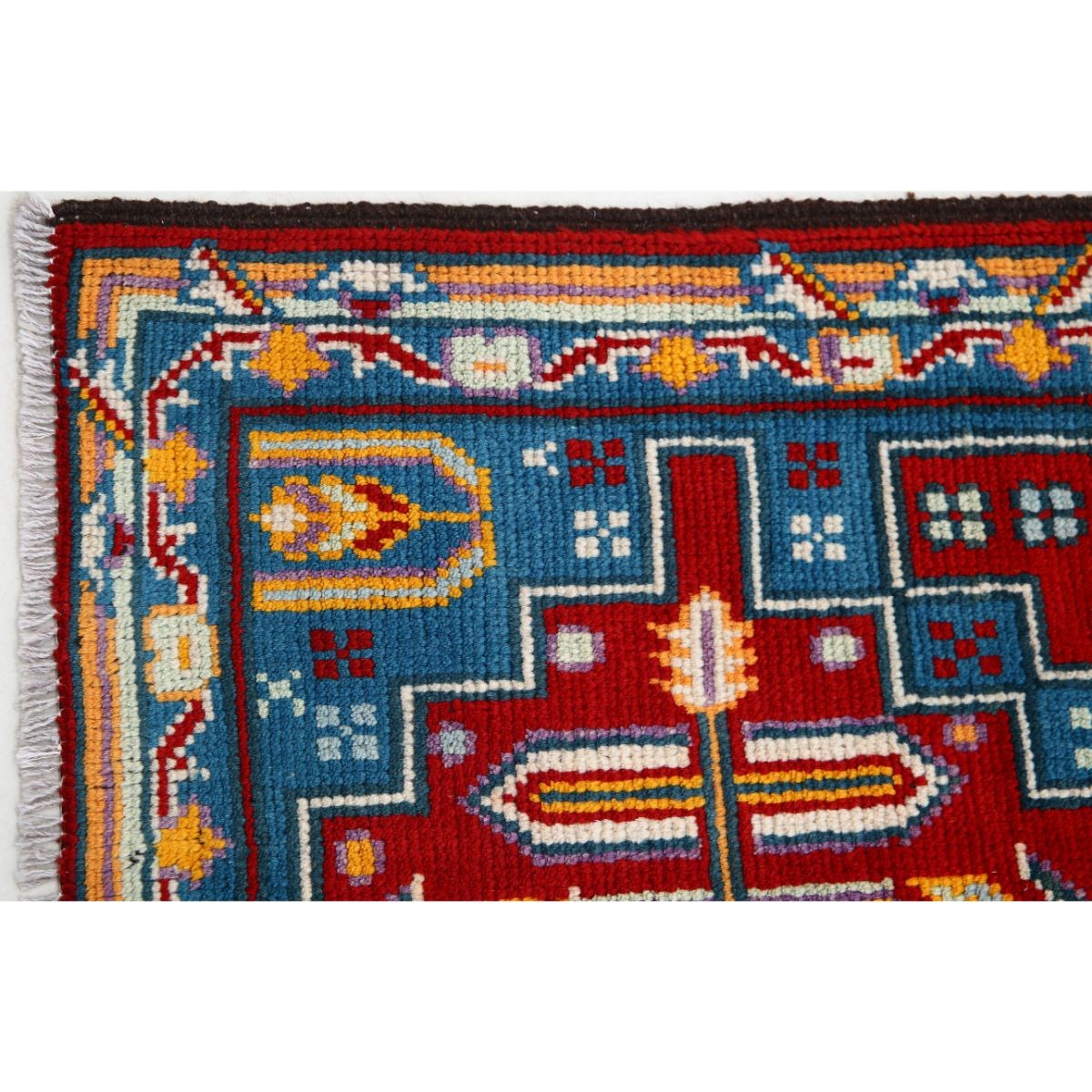 Revival 3x4 Handmade Double Knotted Washable Wool Rug - Colorful