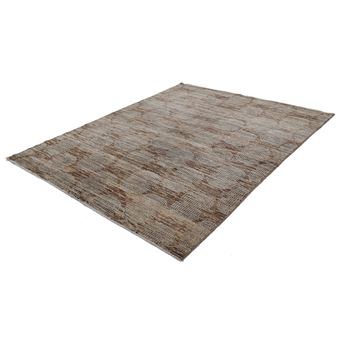 Modcar 7x8 Handmade Double Knotted Washable Wool Rug - Colorful