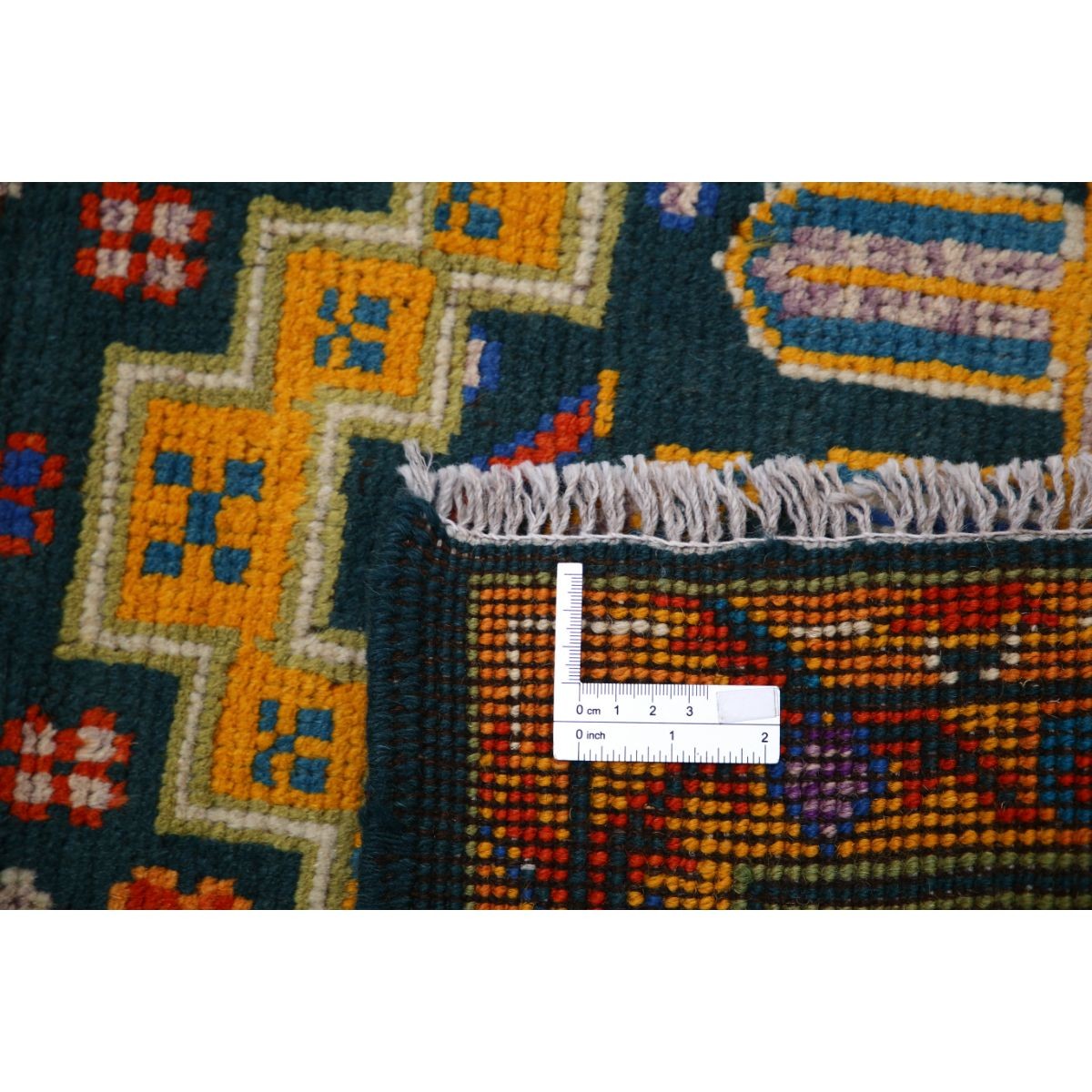 Revival 3x4 Handmade Double Knotted Washable Wool Rug - Colorful
