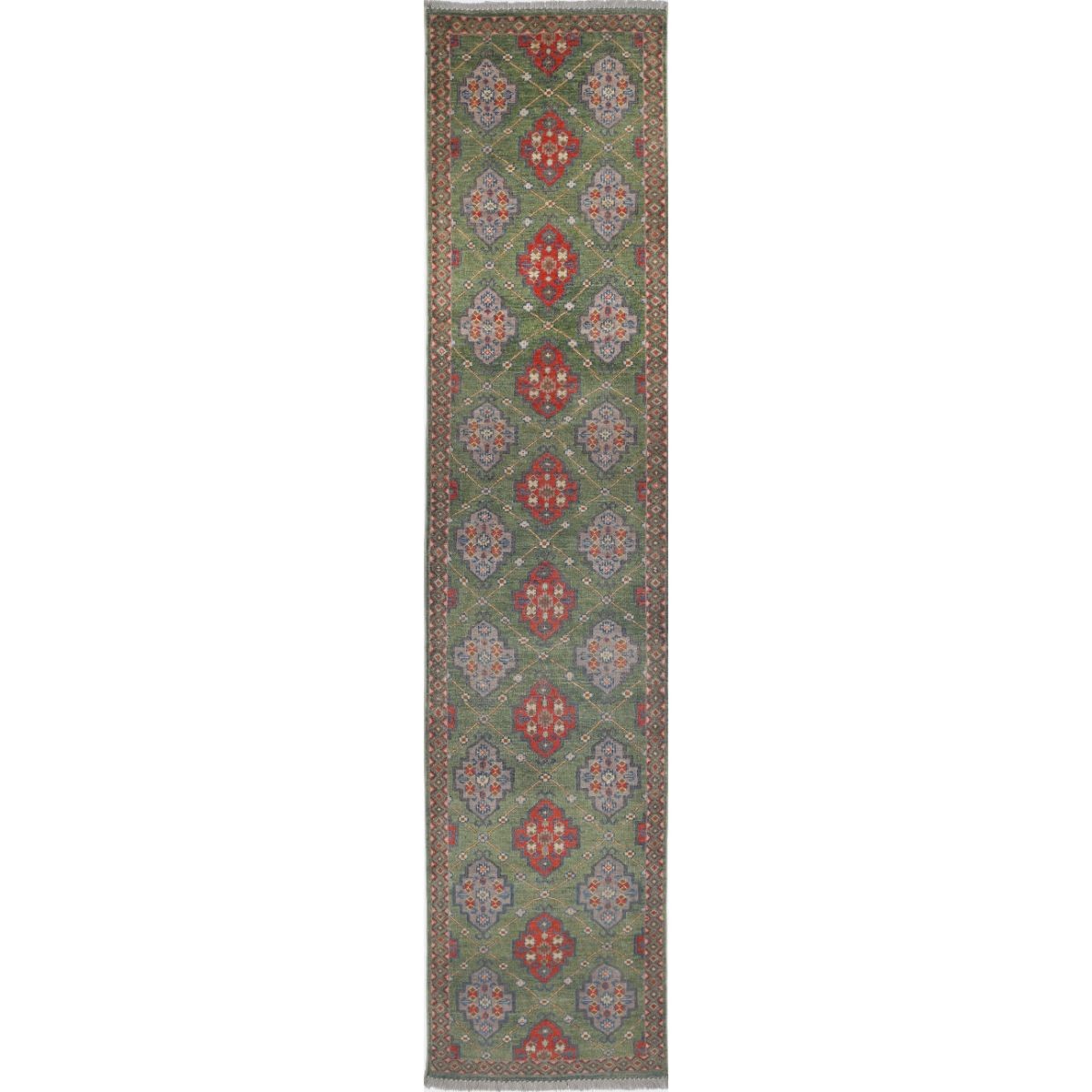 Revival 3x12 Handmade Double Knotted Washable Wool Runner - Colorful