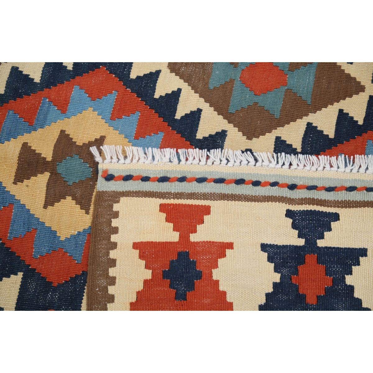 Kafkaas 4x7 Hand Woven Washable Wool Rug - Colorful