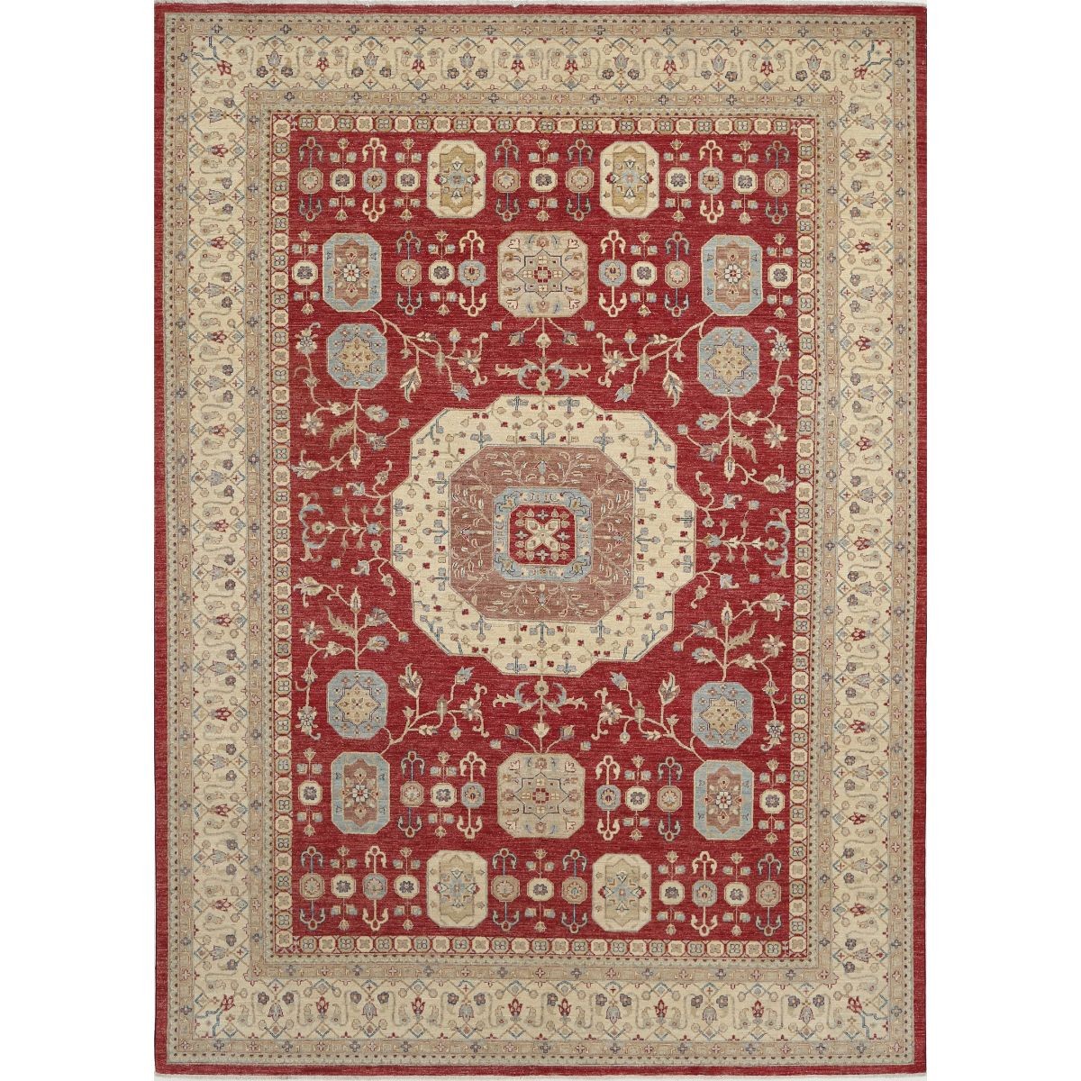 Mamluk 9x12 Handmade Double Knotted Washable Wool Rug - Colorful