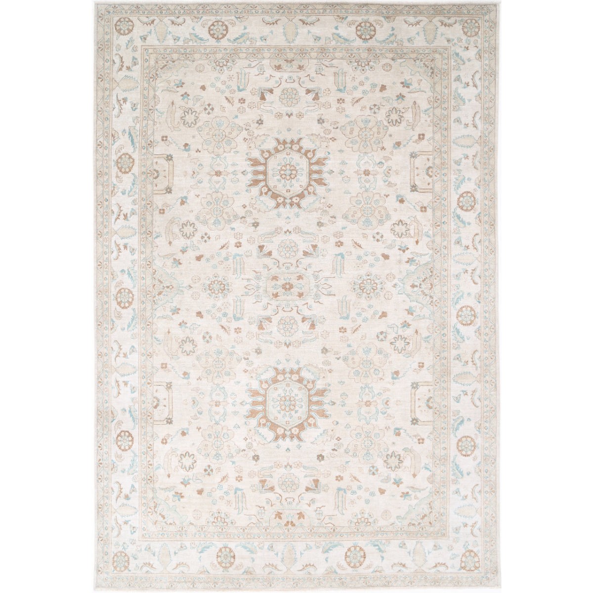 Ziegler 12x17 Handmade Double Knotted Washable Wool Rug - Colorful