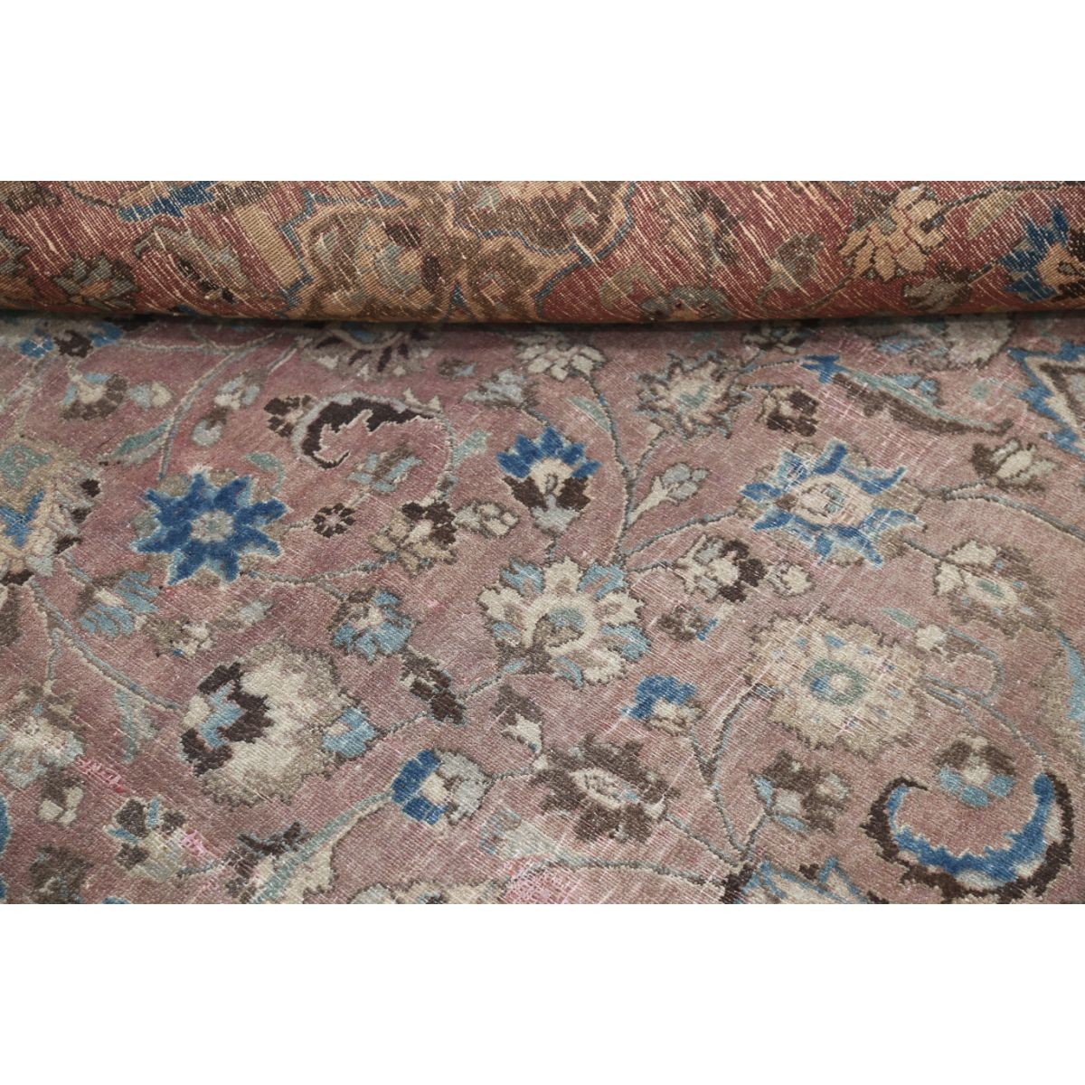 Vintage 9x15 Handmade Double Knotted Washable Wool Rug - Soft Hues