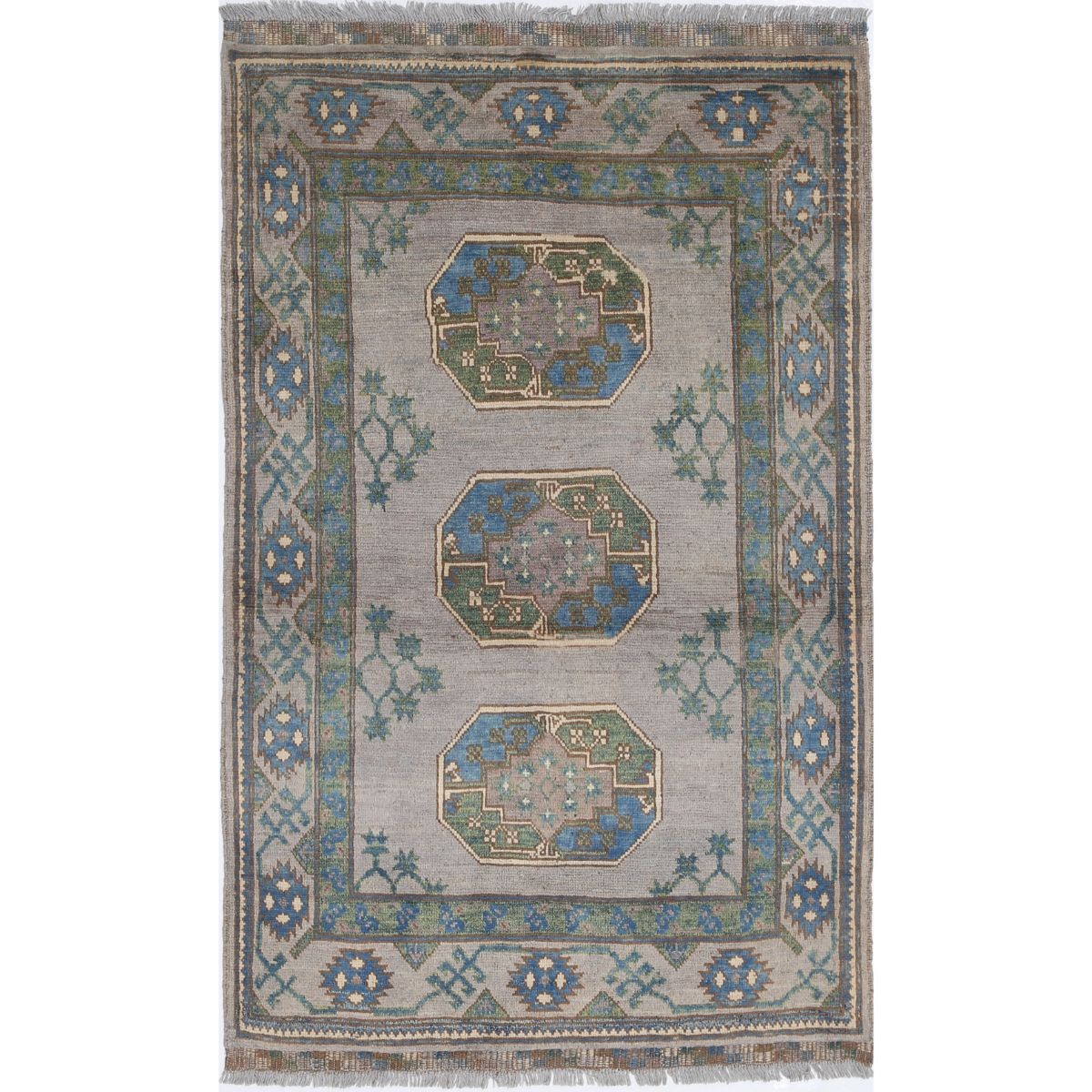 Revival 3x5 Handmade Double Knotted Washable Wool Rug - Colorful